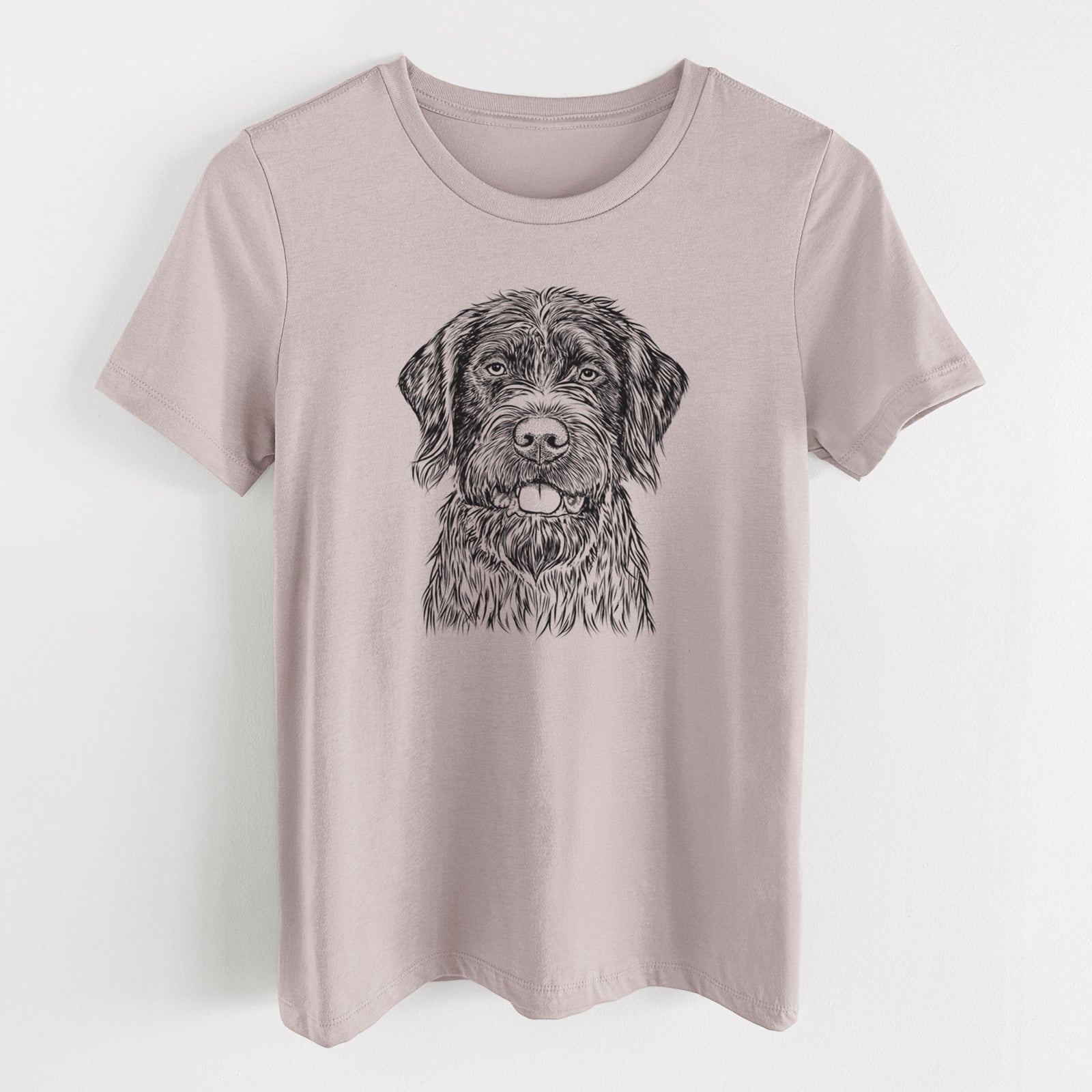 Bare Fletcher the Wirehaired Pointing Griffon - Women's Lightweight Relaxed Fit 100% Cotton Crewneck