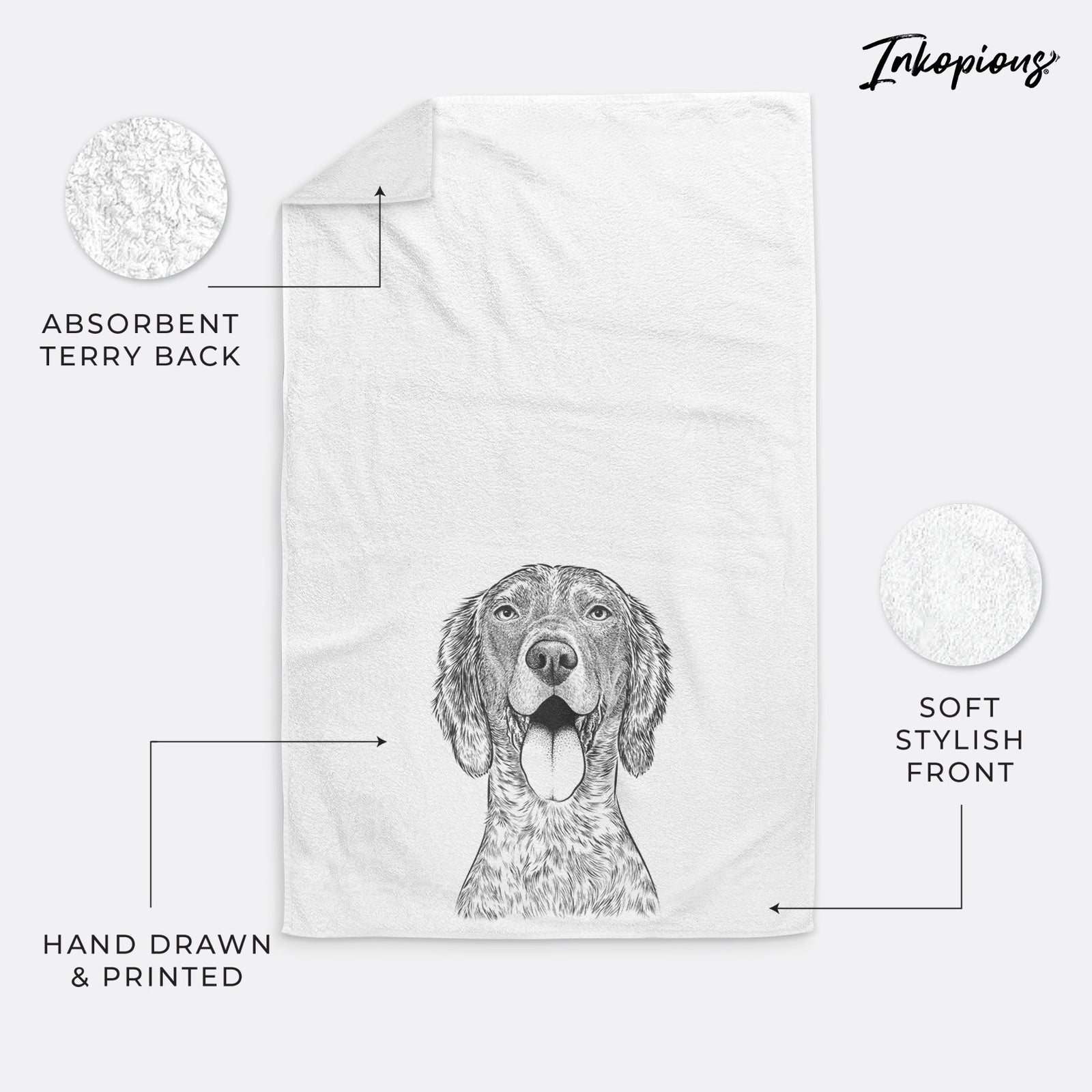 Freddy the English Setter Premium Hand Towel