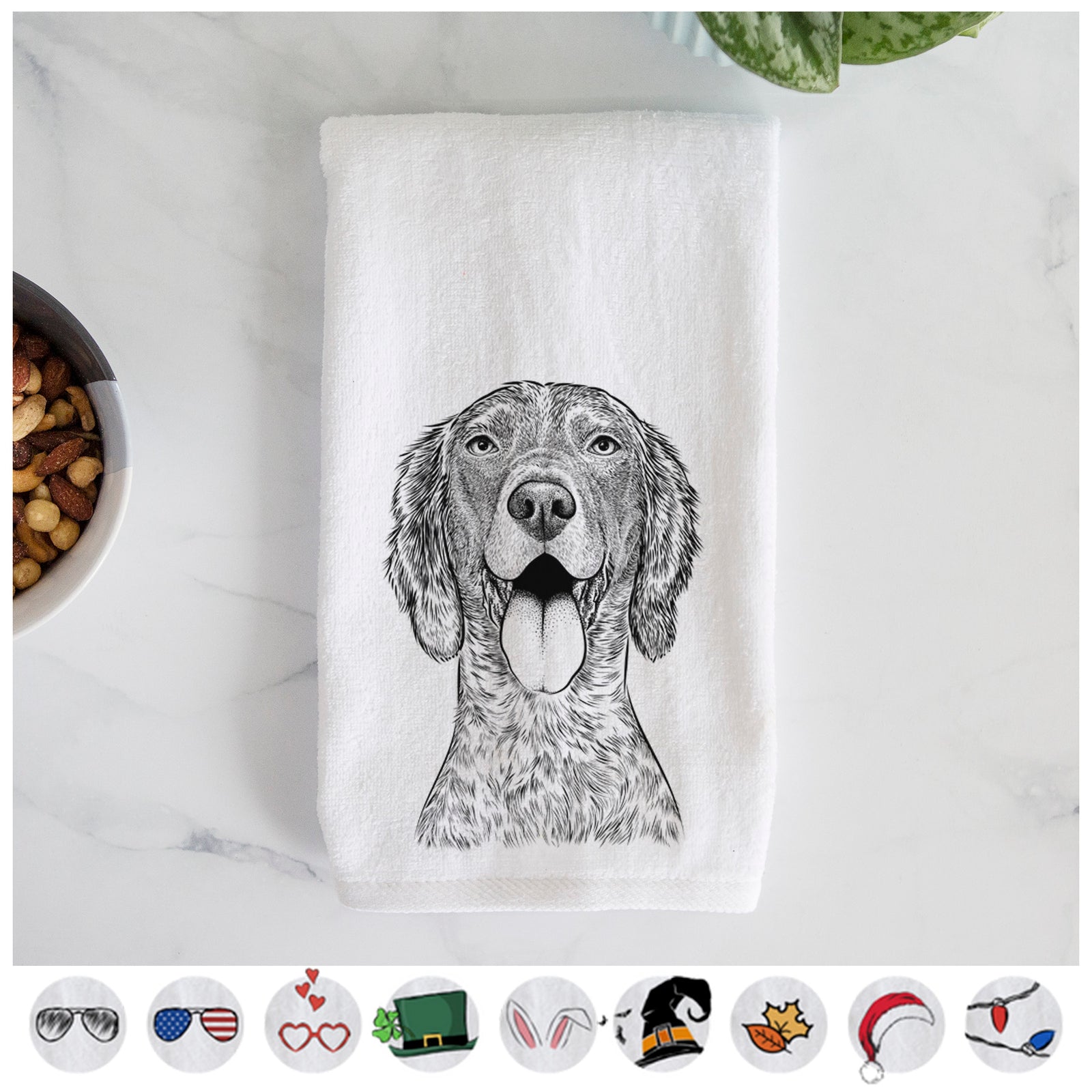 Freddy the English Setter Premium Hand Towel