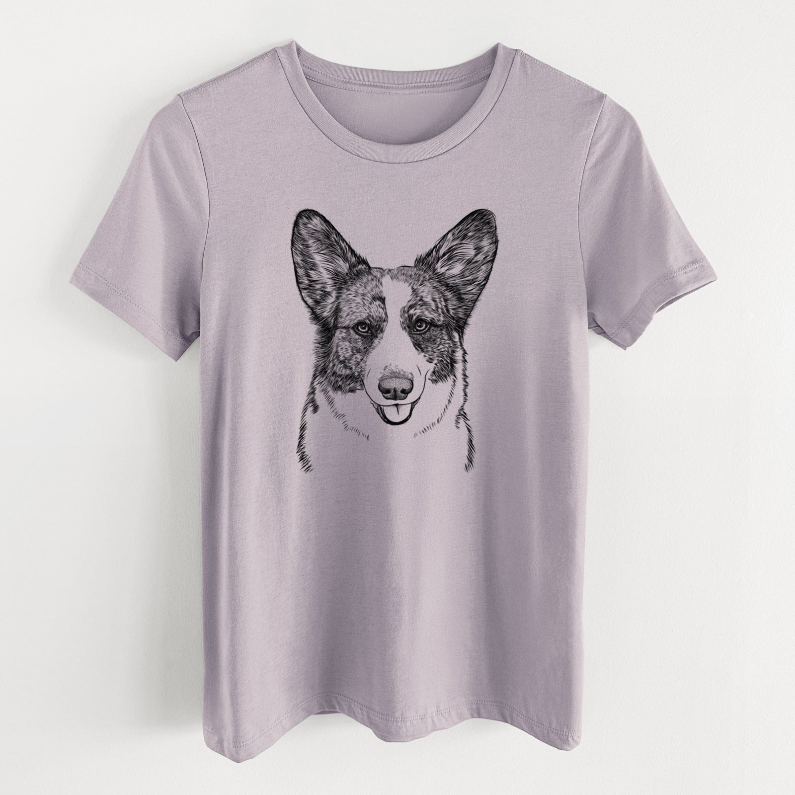 Bare Gabby the Cardigan Welsh Corgi - Women's Lightweight Relaxed Fit 100% Cotton Crewneck