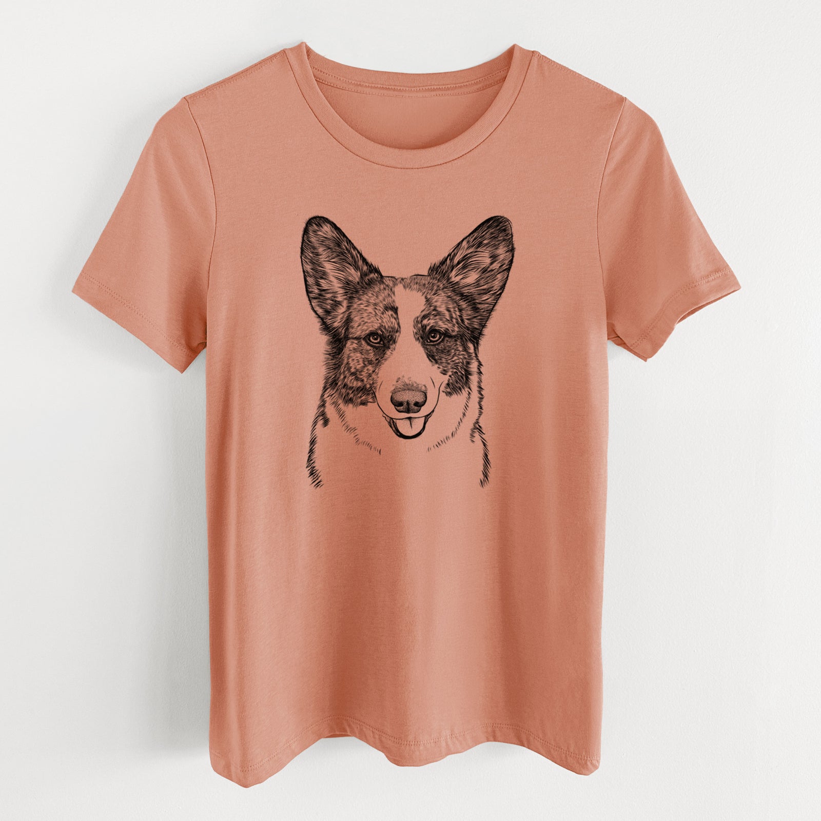 Bare Gabby the Cardigan Welsh Corgi - Women's Lightweight Relaxed Fit 100% Cotton Crewneck