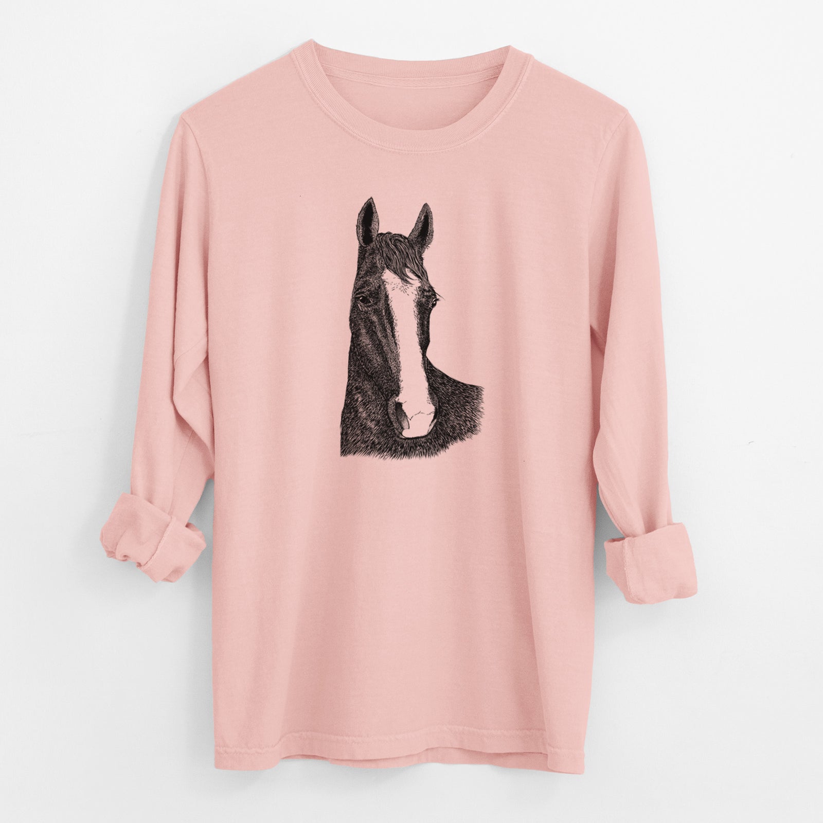 Bare Gibson the Tennessee Walking Horse - Men's Heavyweight 100% Cotton Long Sleeve