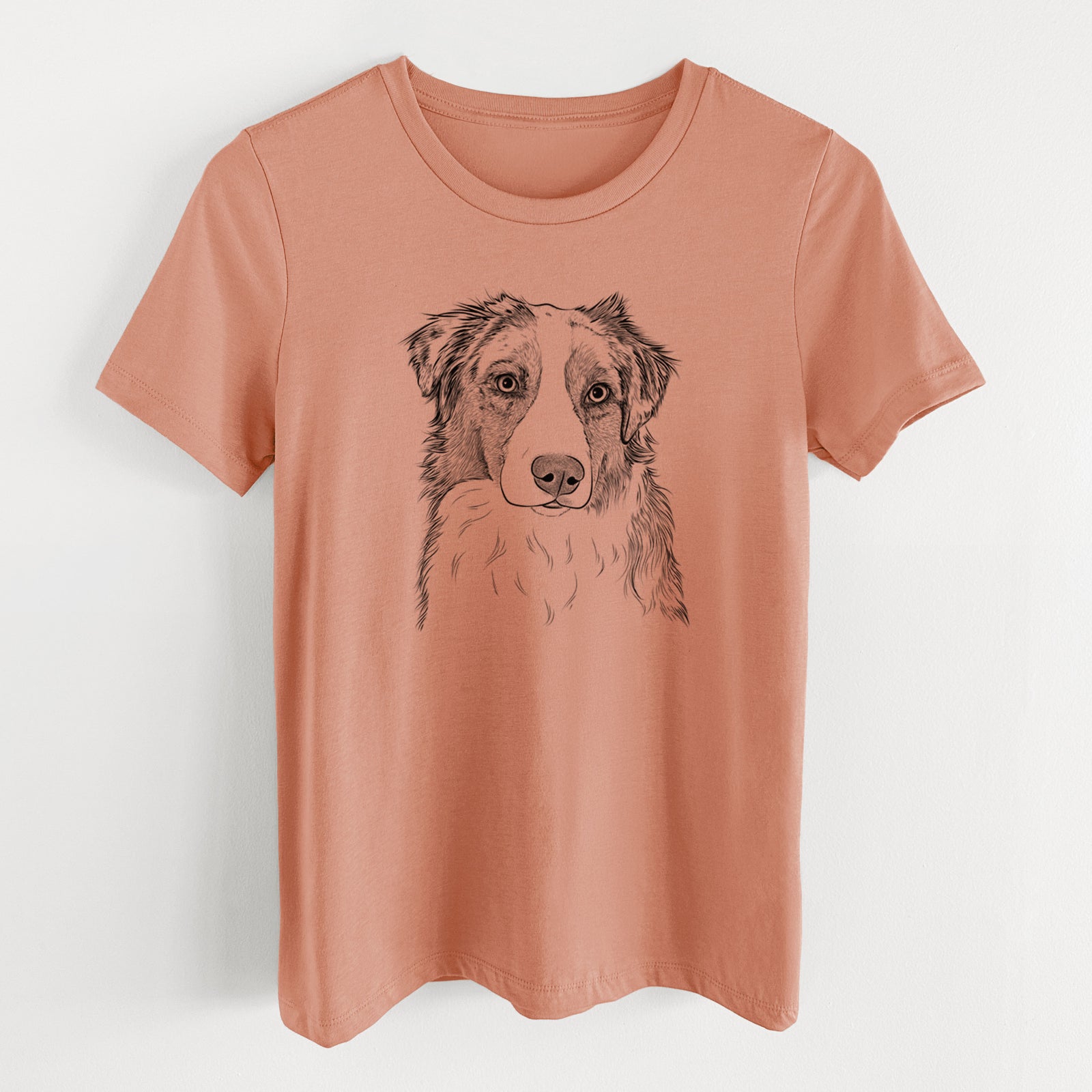 Bare Ginger the Australian Shepherd - Women's Lightweight Relaxed Fit 100% Cotton Crewneck