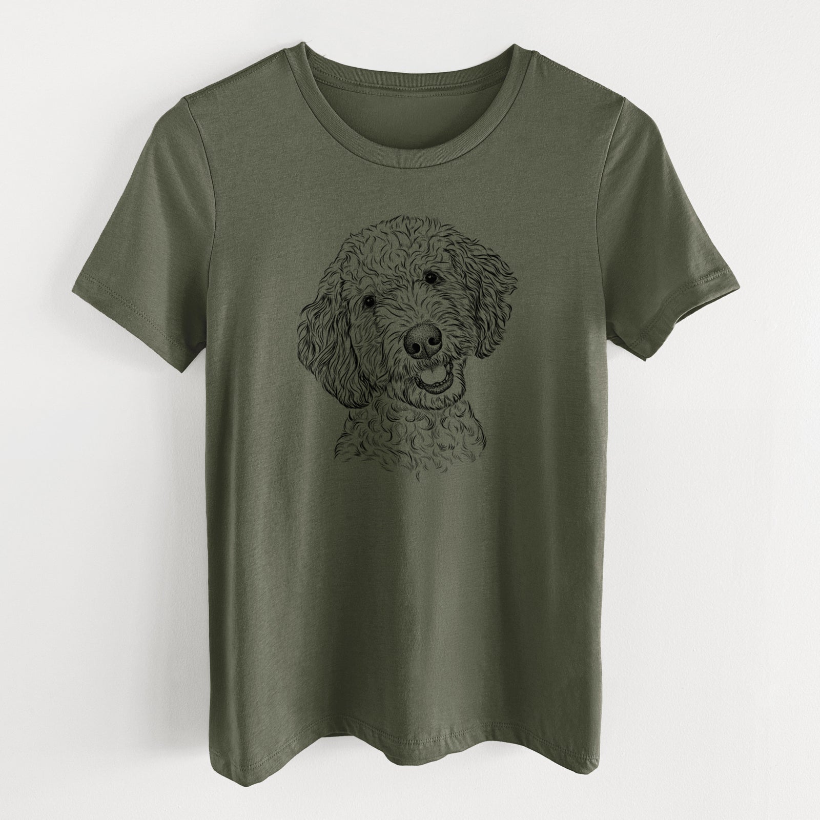 Bare Gizmo the Goldendoodle - Women's Lightweight Relaxed Fit 100% Cotton Crewneck