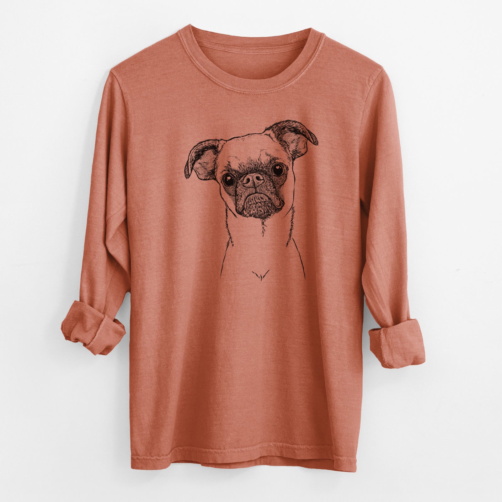 Bare Groot the Brussels Griffon - Men's Heavyweight 100% Cotton Long Sleeve