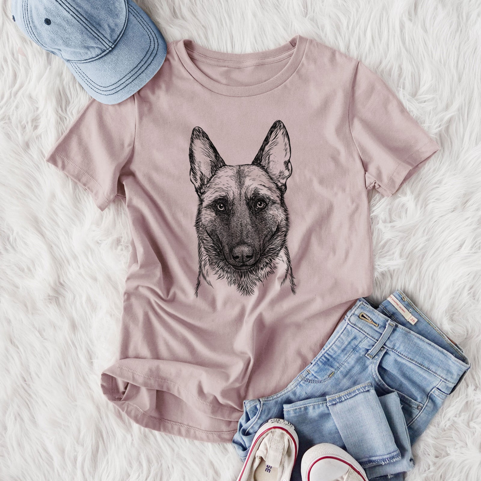 Bare Gunther the Belgian Malinois - Women's Lightweight Relaxed Fit 100% Cotton Crewneck