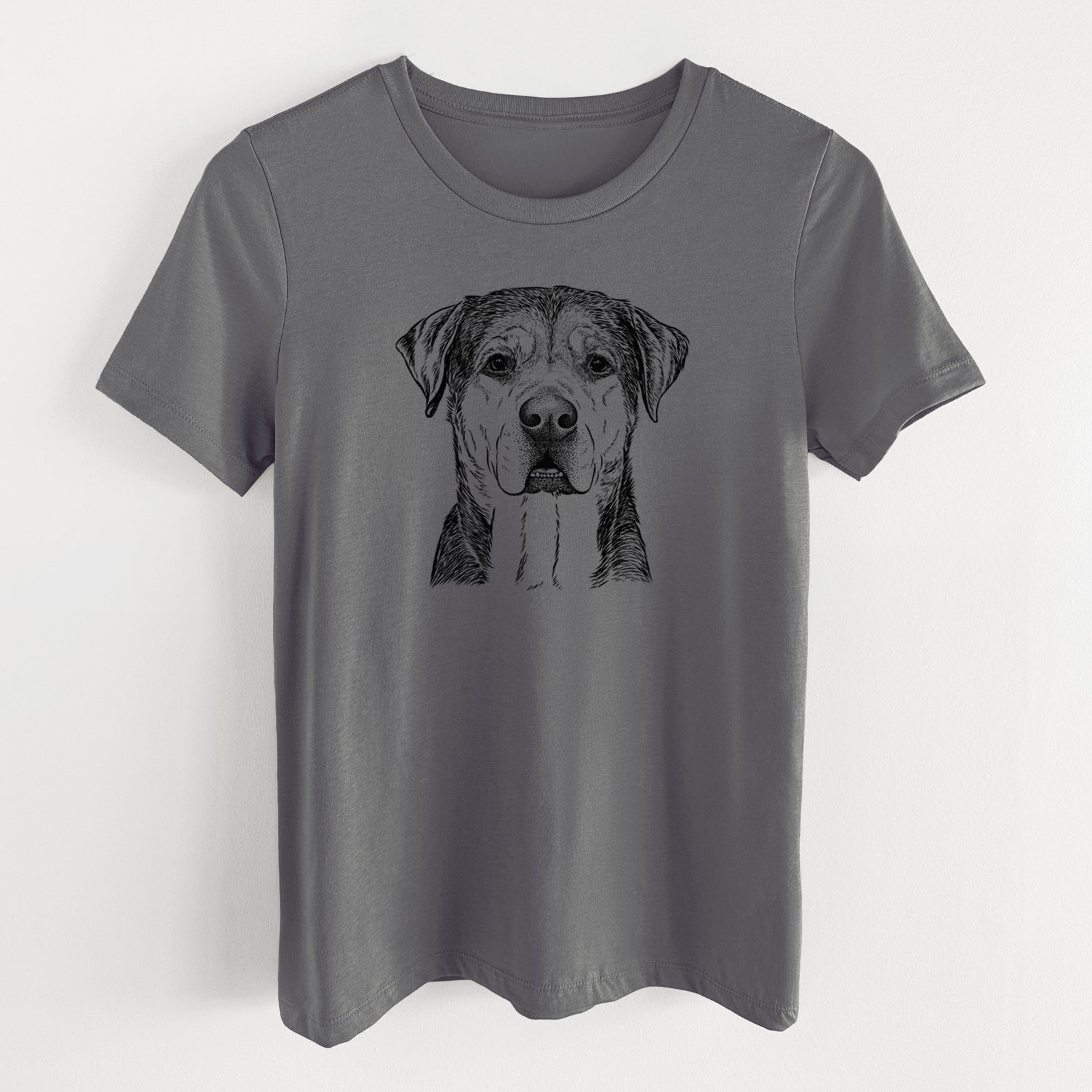 Bare Gus the Rottweiler Mix - Women's Lightweight Relaxed Fit 100% Cotton Crewneck
