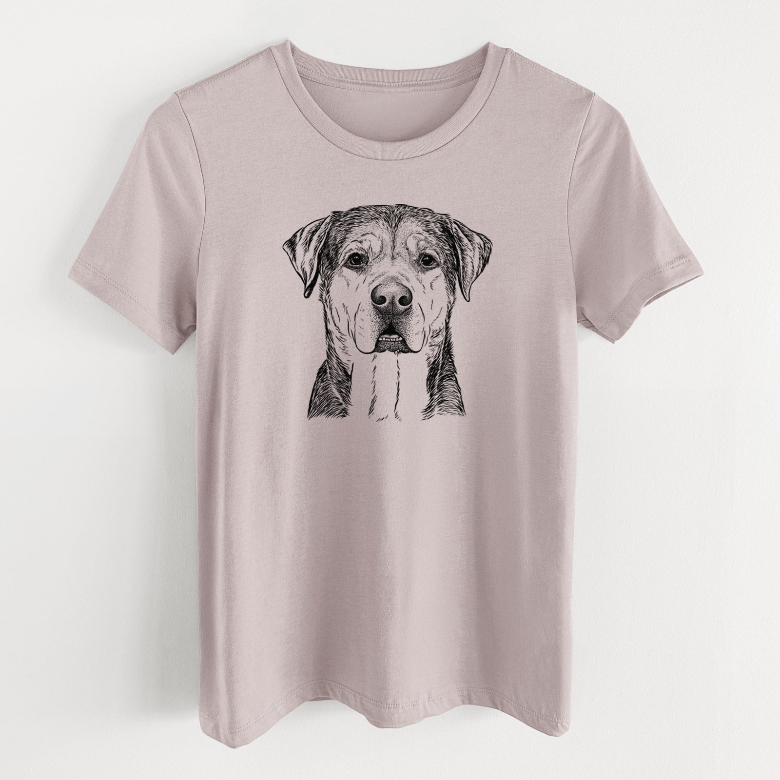 Bare Gus the Rottweiler Mix - Women's Lightweight Relaxed Fit 100% Cotton Crewneck