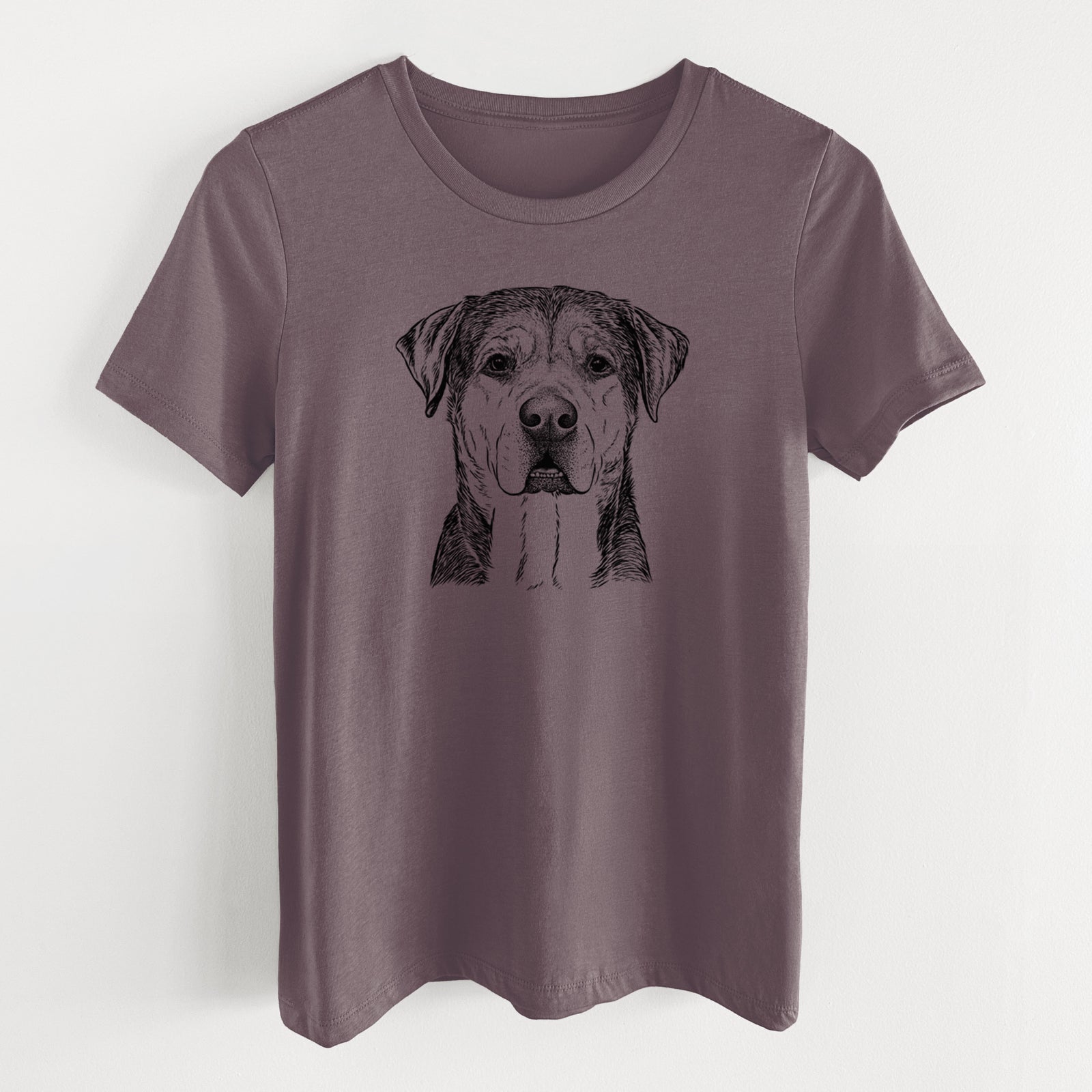 Bare Gus the Rottweiler Mix - Women's Lightweight Relaxed Fit 100% Cotton Crewneck