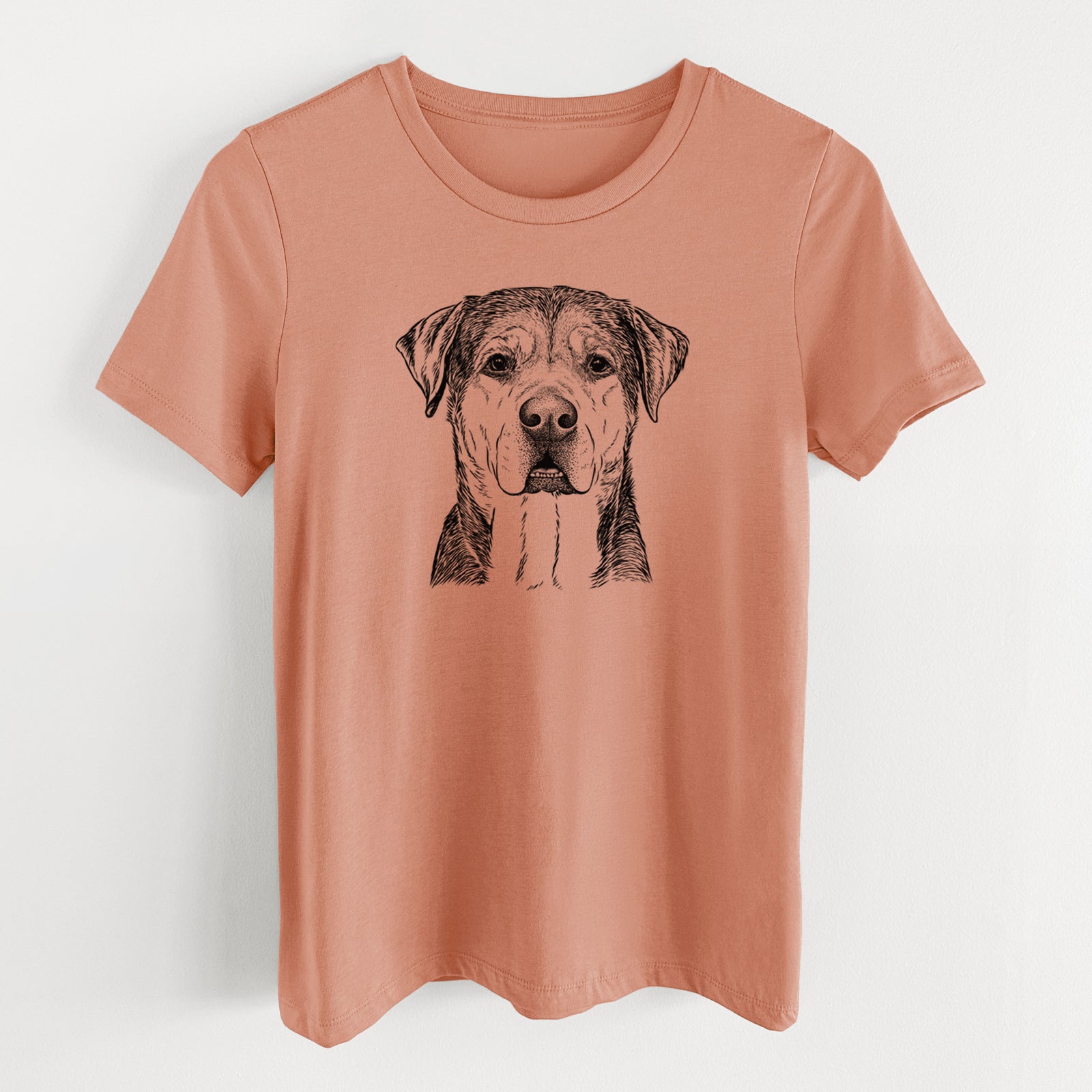 Bare Gus the Rottweiler Mix - Women's Lightweight Relaxed Fit 100% Cotton Crewneck
