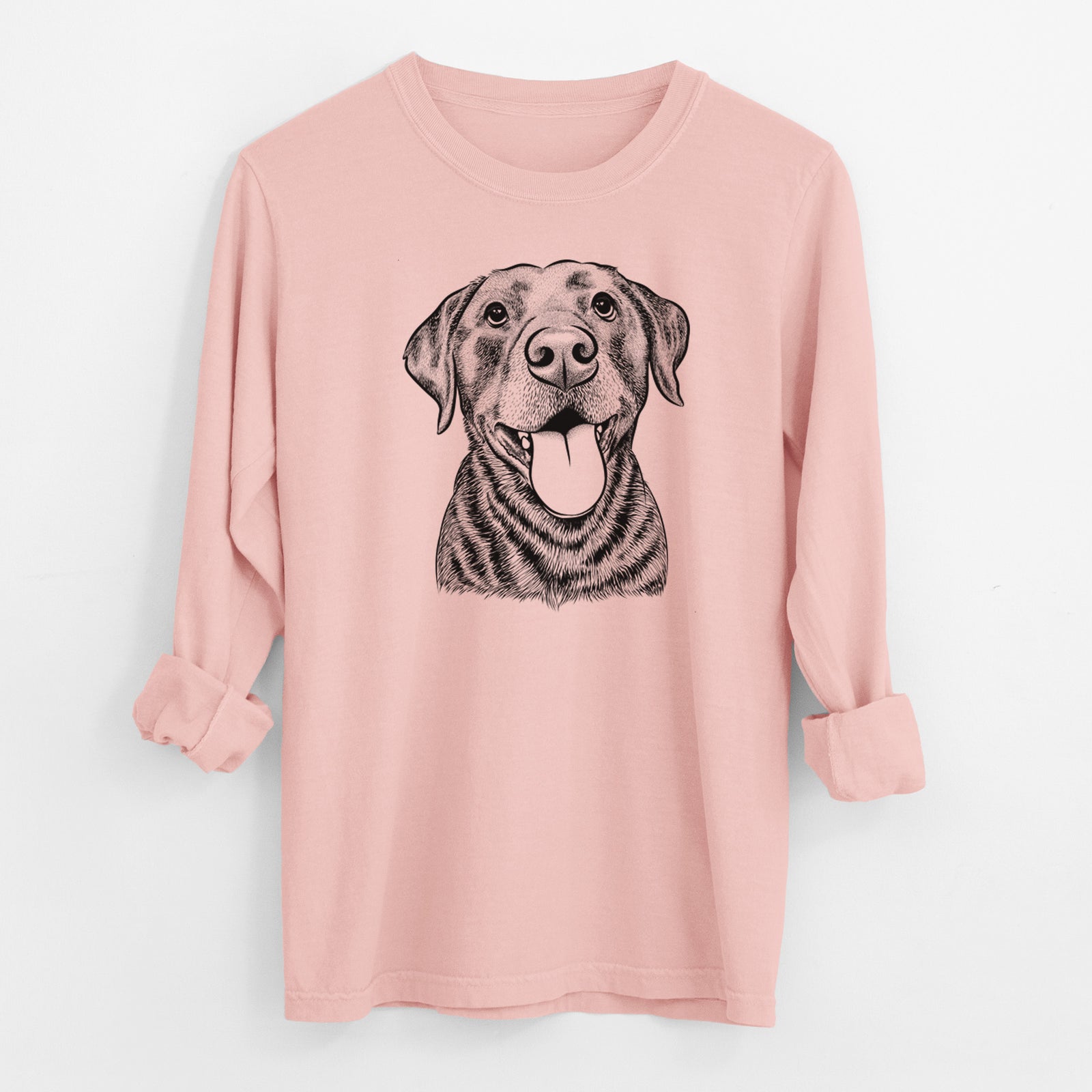 Bare Gwen the Labrador Retriever - Men's Heavyweight 100% Cotton Long Sleeve