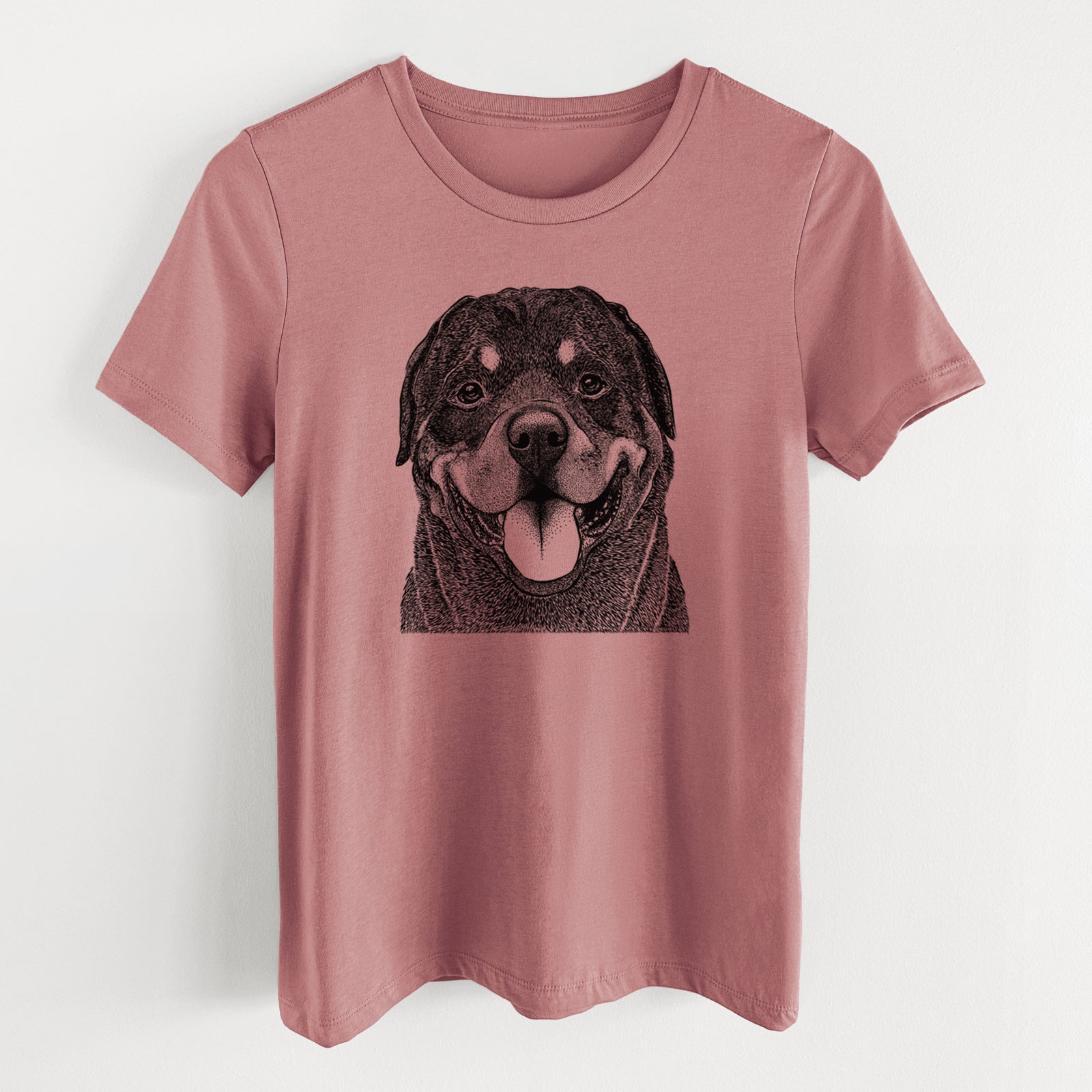 Bare Hagan the Rottweiler - Women's Lightweight Relaxed Fit 100% Cotton Crewneck