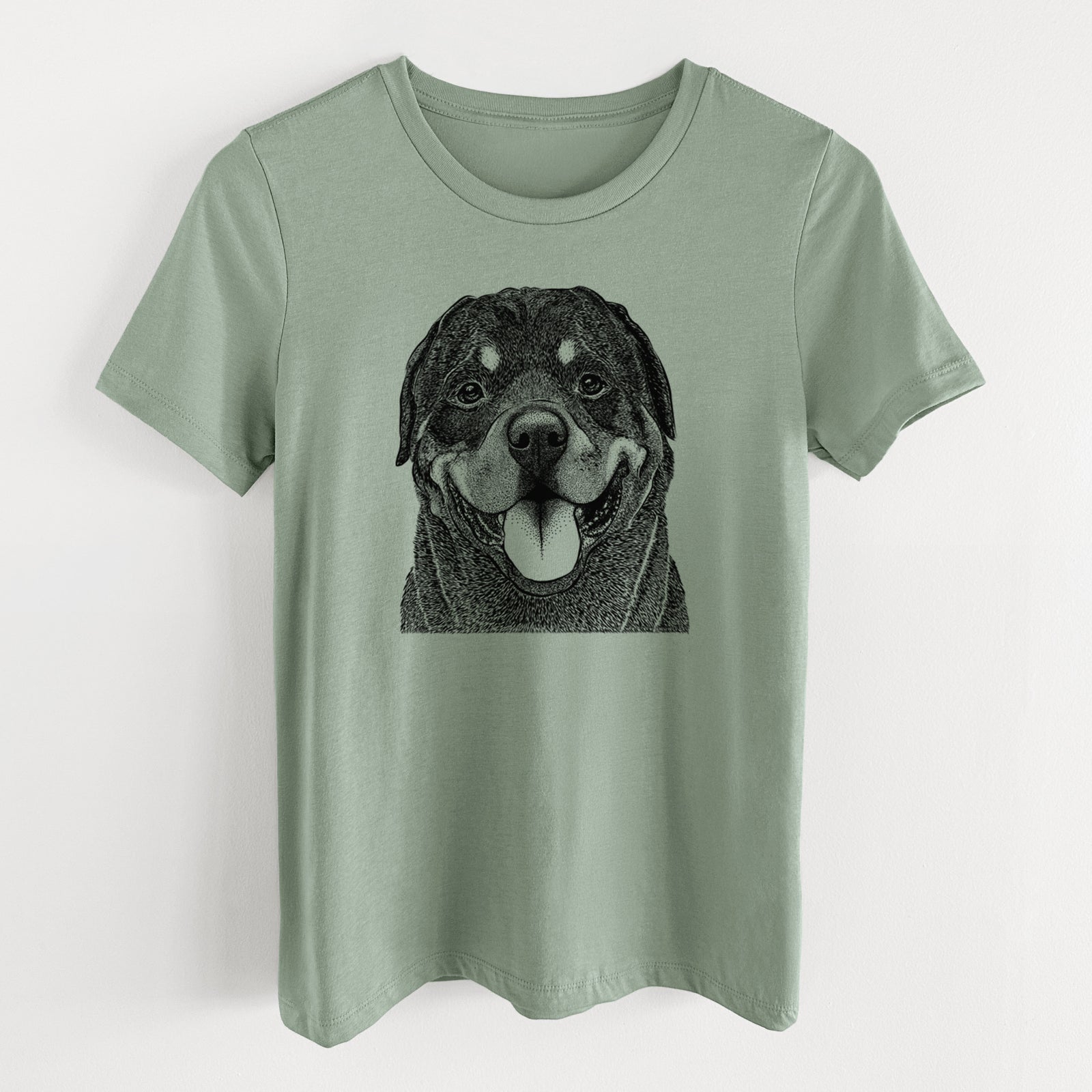 Bare Hagan the Rottweiler - Women's Lightweight Relaxed Fit 100% Cotton Crewneck