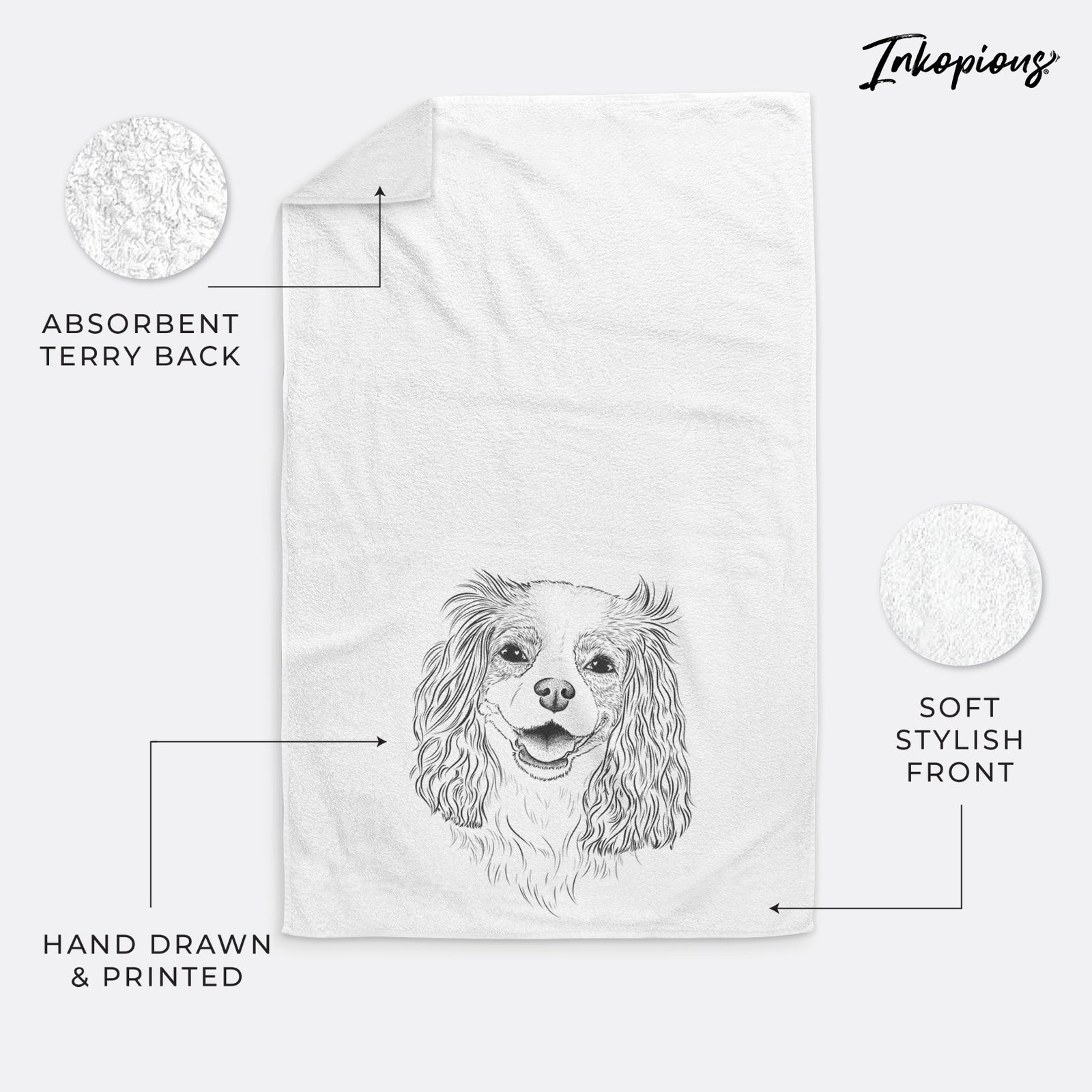 Halley Comet the Cavalier King Charles Spaniel Premium Hand Towel