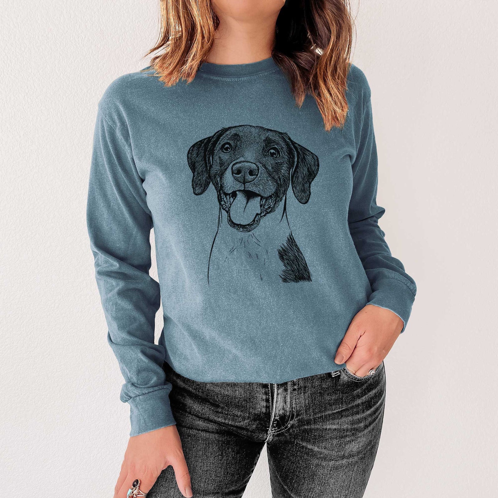 Bare Harper the Mixed Breed - Men's Heavyweight 100% Cotton Long Sleeve