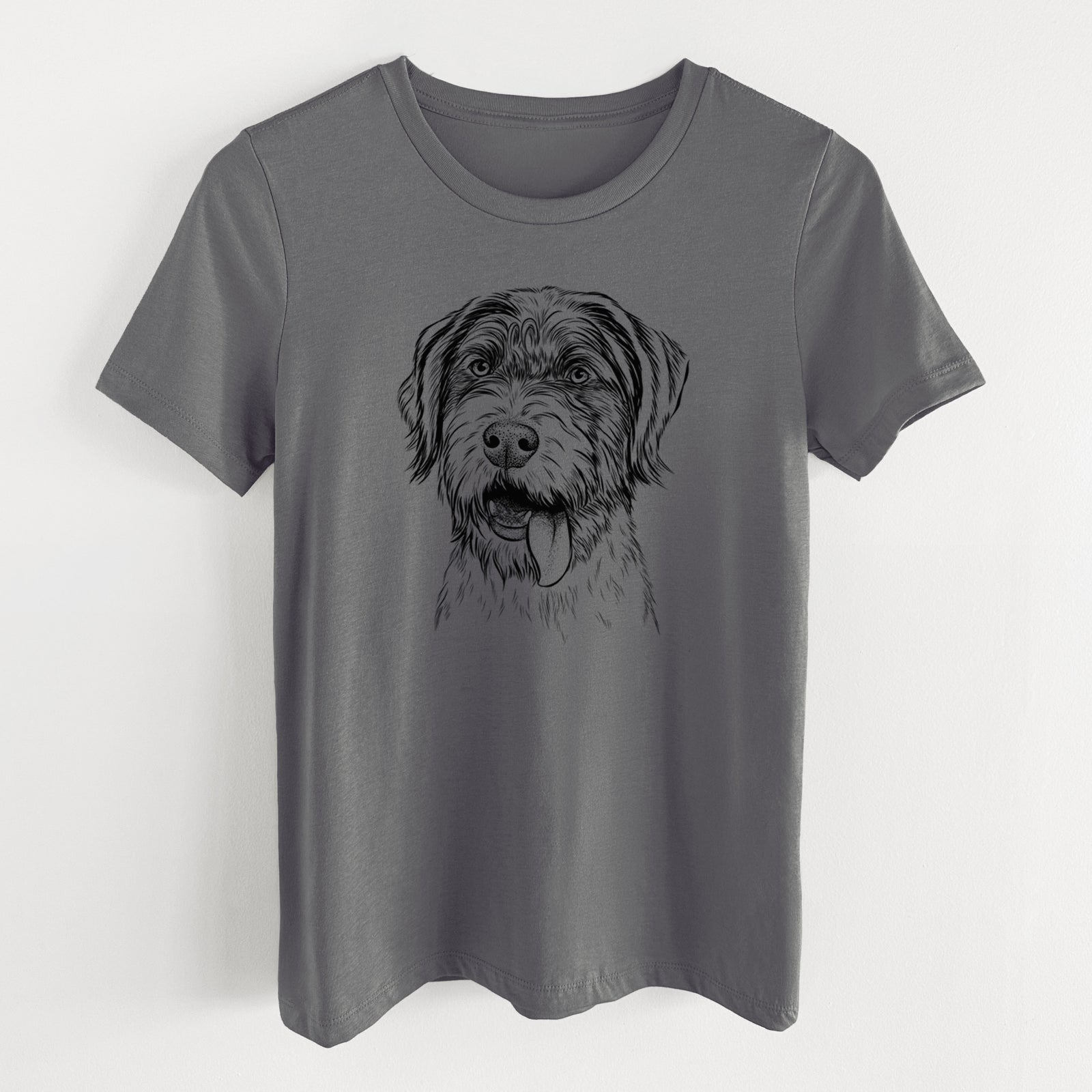 Bare Hazel the German Wirehaired Pointer Mix - Women's Lightweight Relaxed Fit 100% Cotton Crewneck
