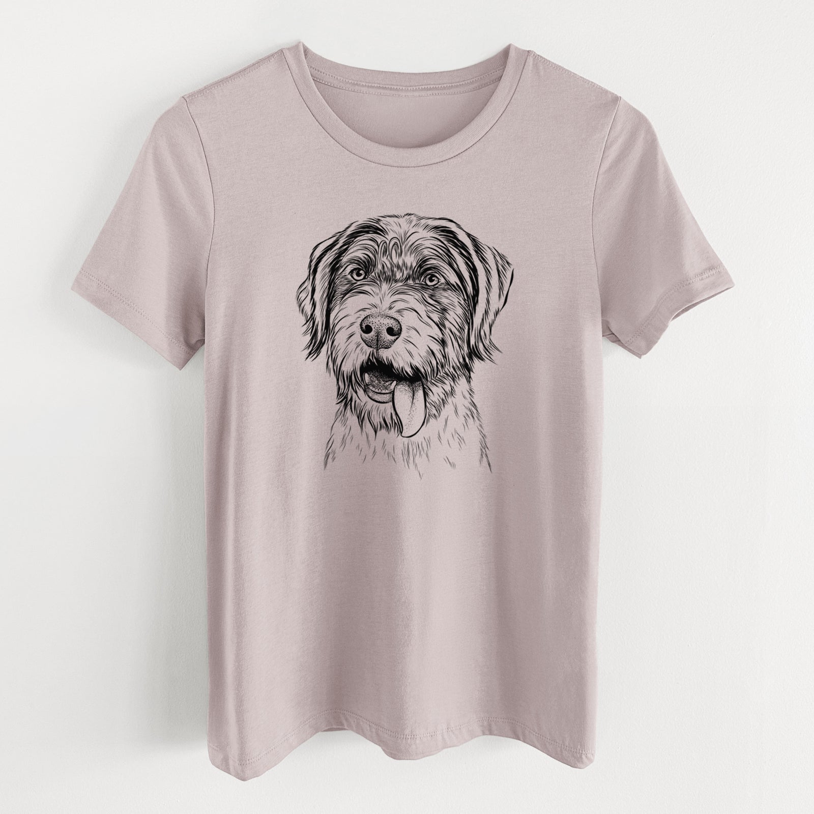Bare Hazel the German Wirehaired Pointer Mix - Women's Lightweight Relaxed Fit 100% Cotton Crewneck