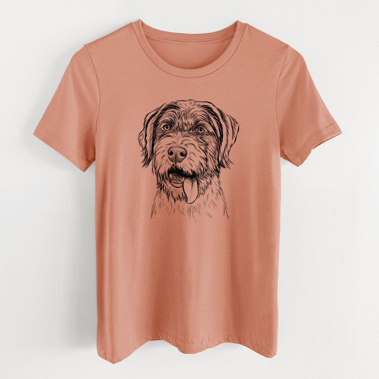 Bare Hazel the German Wirehaired Pointer Mix - Women's Lightweight Relaxed Fit 100% Cotton Crewneck