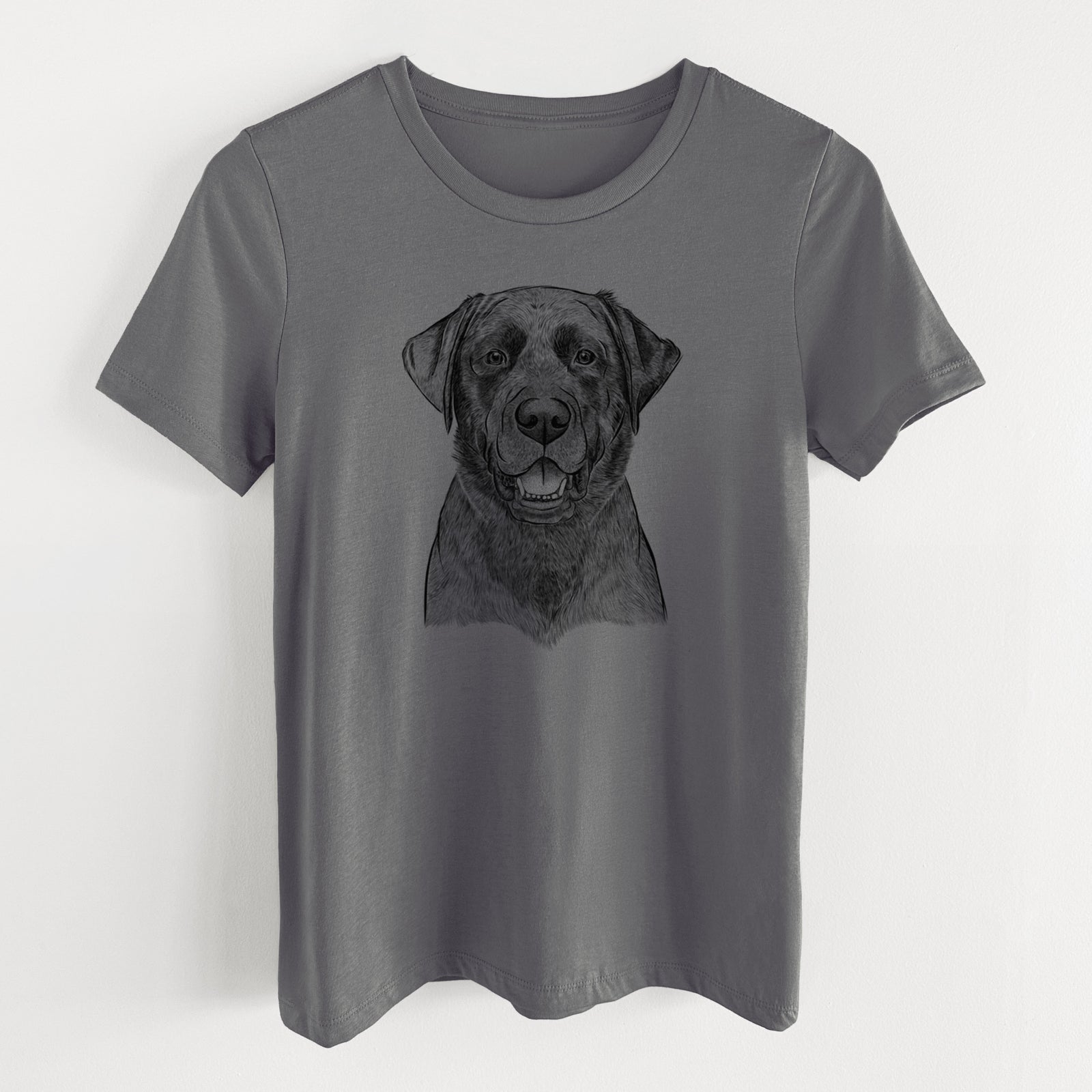 Bare Heath the Black Lab - Women's Lightweight Relaxed Fit 100% Cotton Crewneck