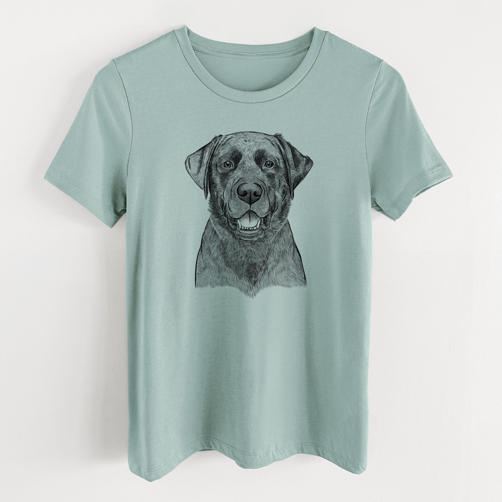 Bare Heath the Black Lab - Women's Lightweight Relaxed Fit 100% Cotton Crewneck