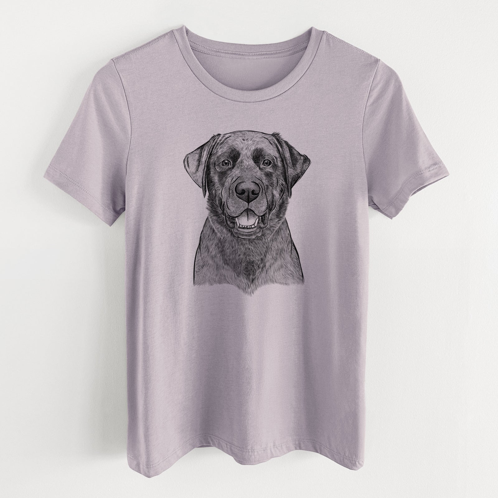 Bare Heath the Black Lab - Women's Lightweight Relaxed Fit 100% Cotton Crewneck