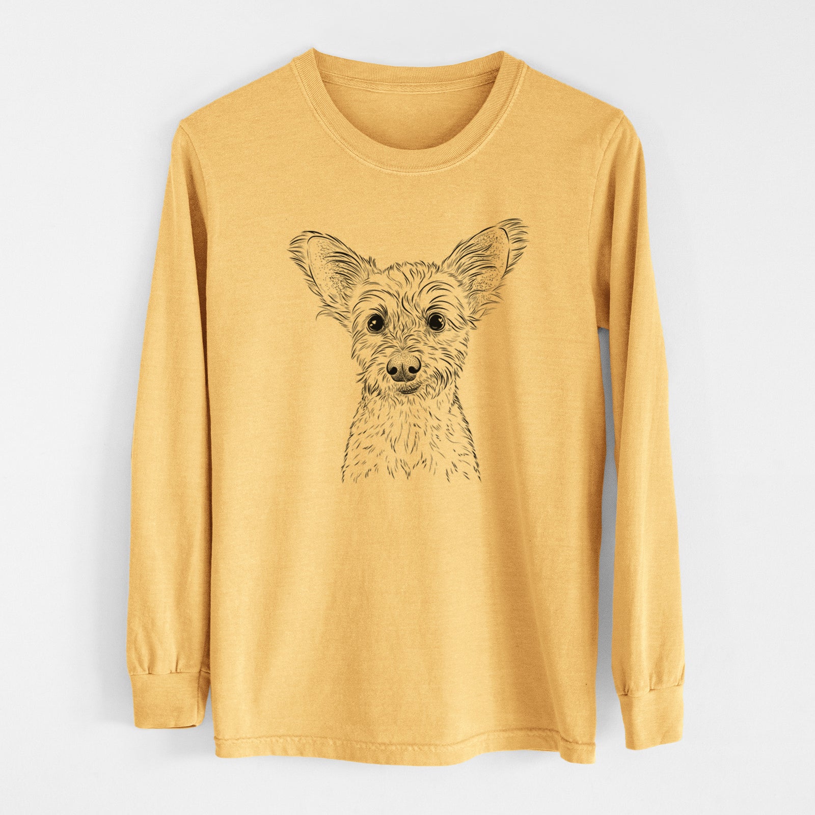 Bare Heidi the Schnauzer Mix - Heavyweight 100% Cotton Long Sleeve