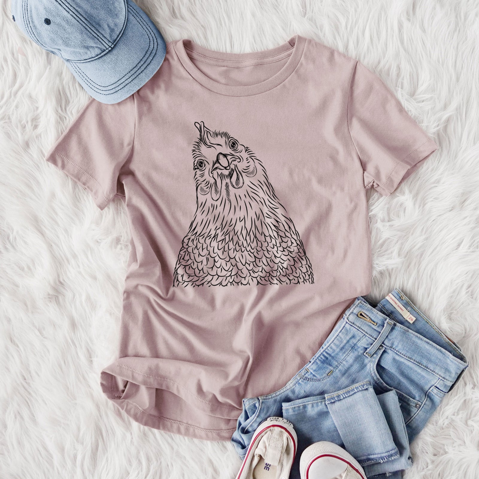 Bare Henrietta the Chicken - Women's Lightweight Relaxed Fit 100% Cotton Crewneck