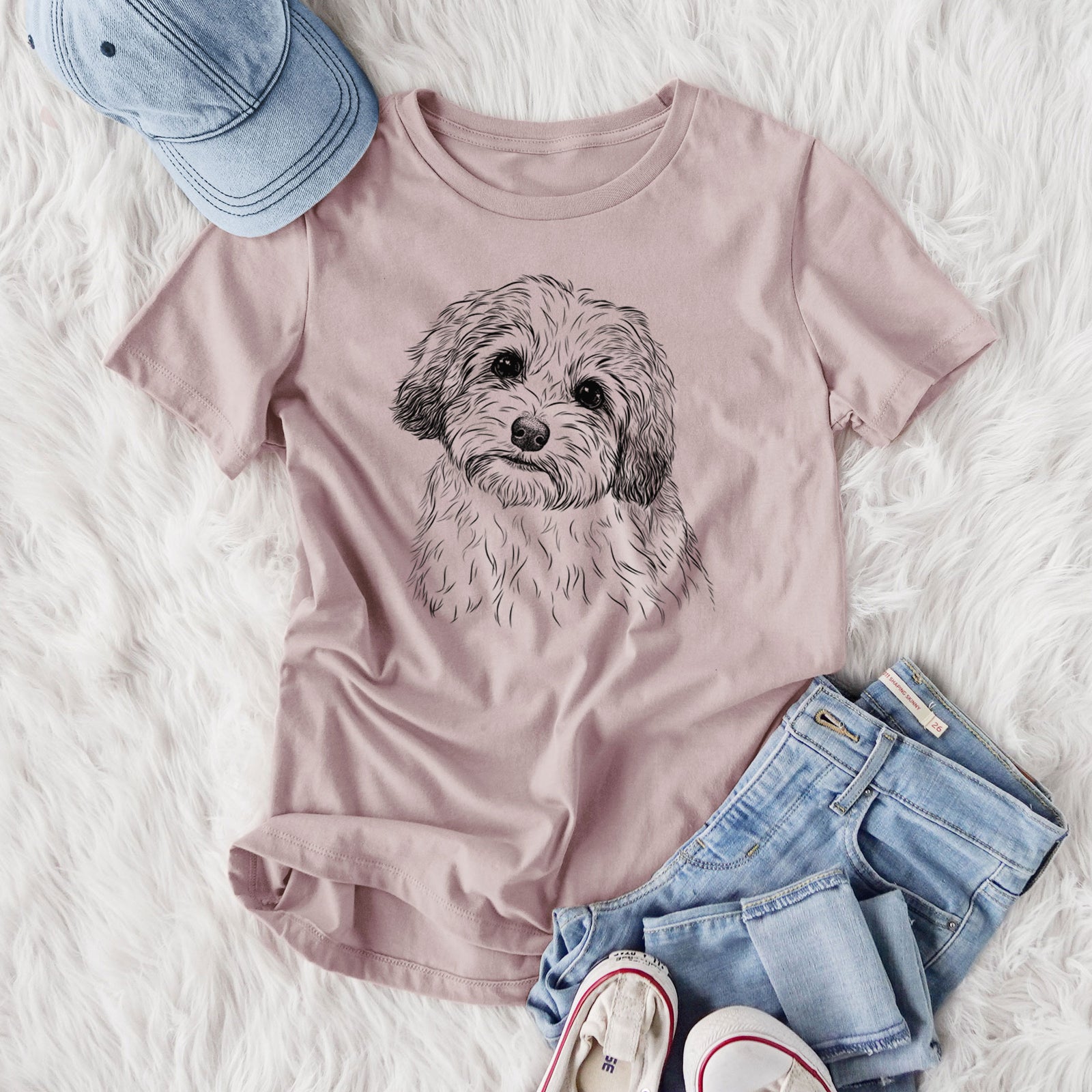 Bare Henry the Havanese - Women's Lightweight Relaxed Fit 100% Cotton Crewneck