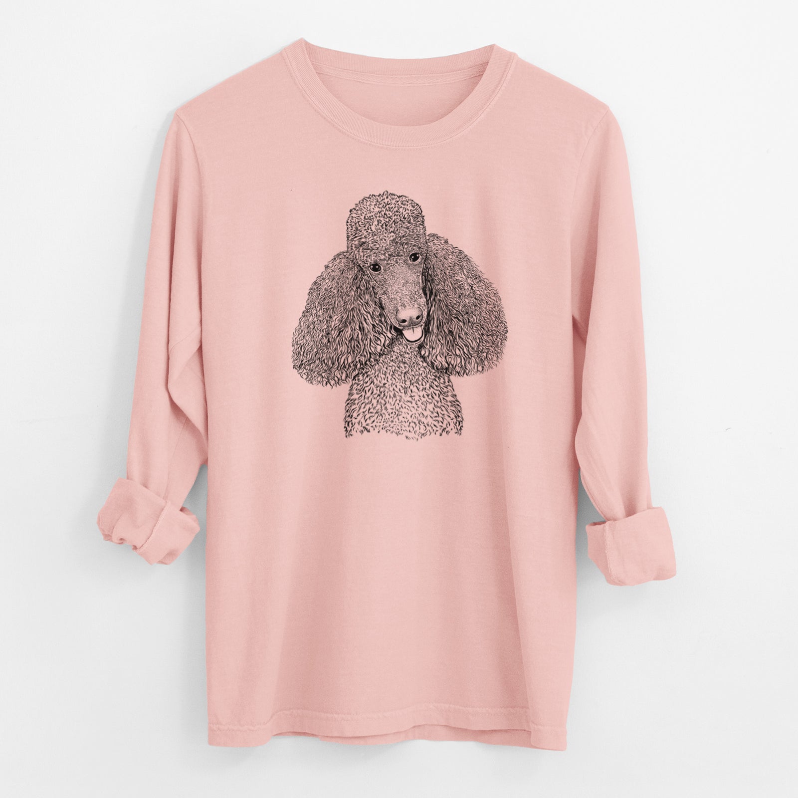 Bare Henry the Standard Poodle - Men's Heavyweight 100% Cotton Long Sleeve