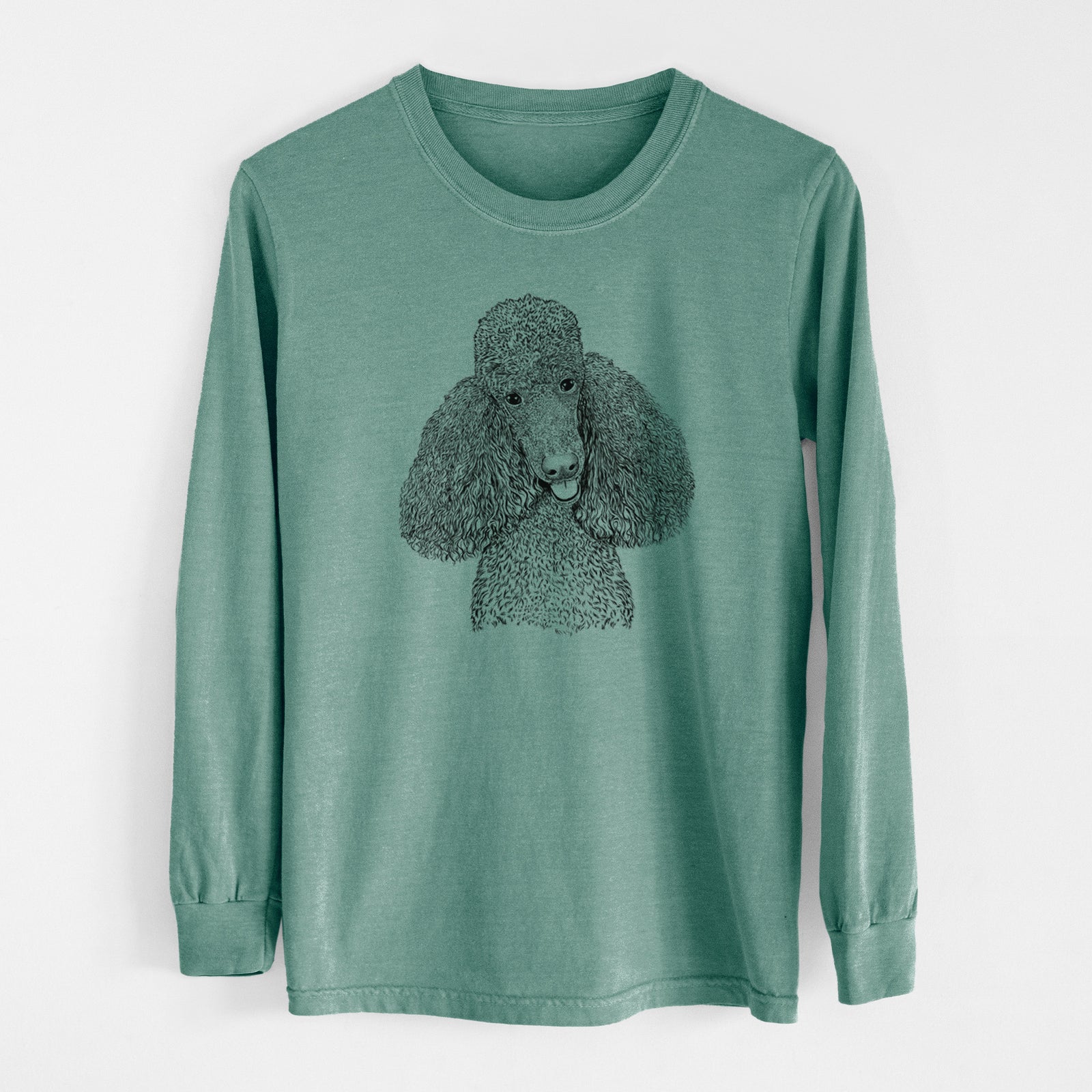 Bare Henry the Standard Poodle - Men's Heavyweight 100% Cotton Long Sleeve