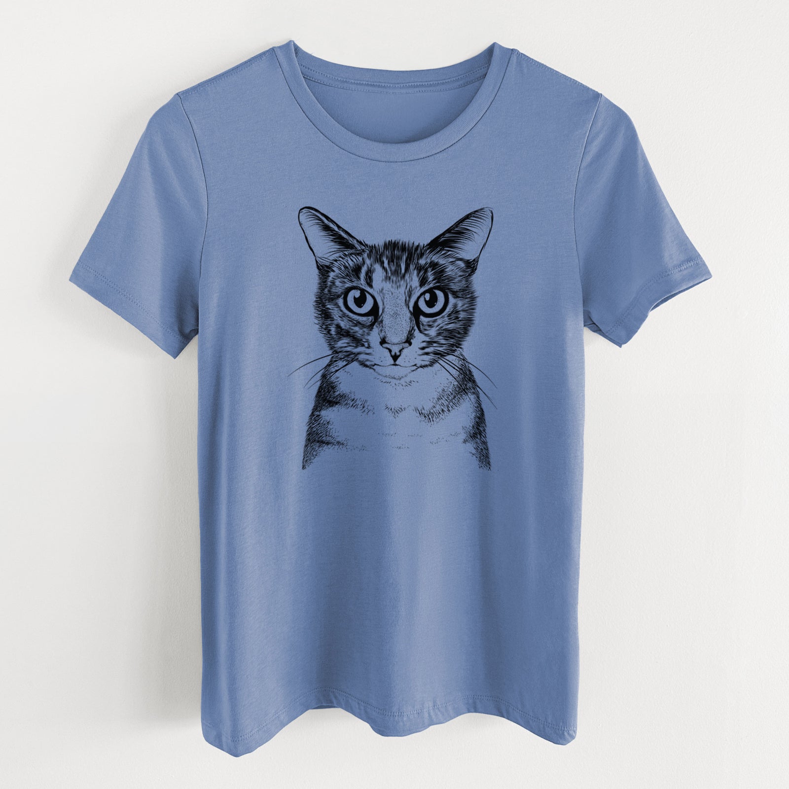Bare Hobbes the Tabby Cat - Women's Lightweight Relaxed Fit 100% Cotton Crewneck