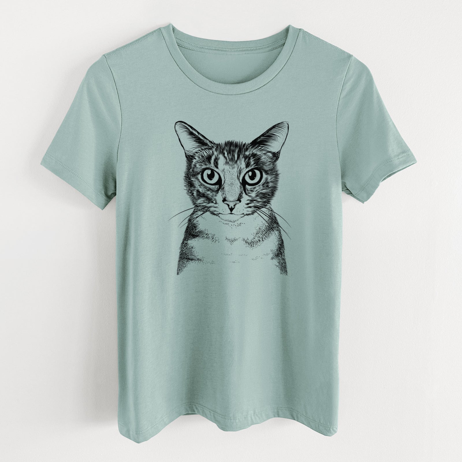 Bare Hobbes the Tabby Cat - Women's Lightweight Relaxed Fit 100% Cotton Crewneck