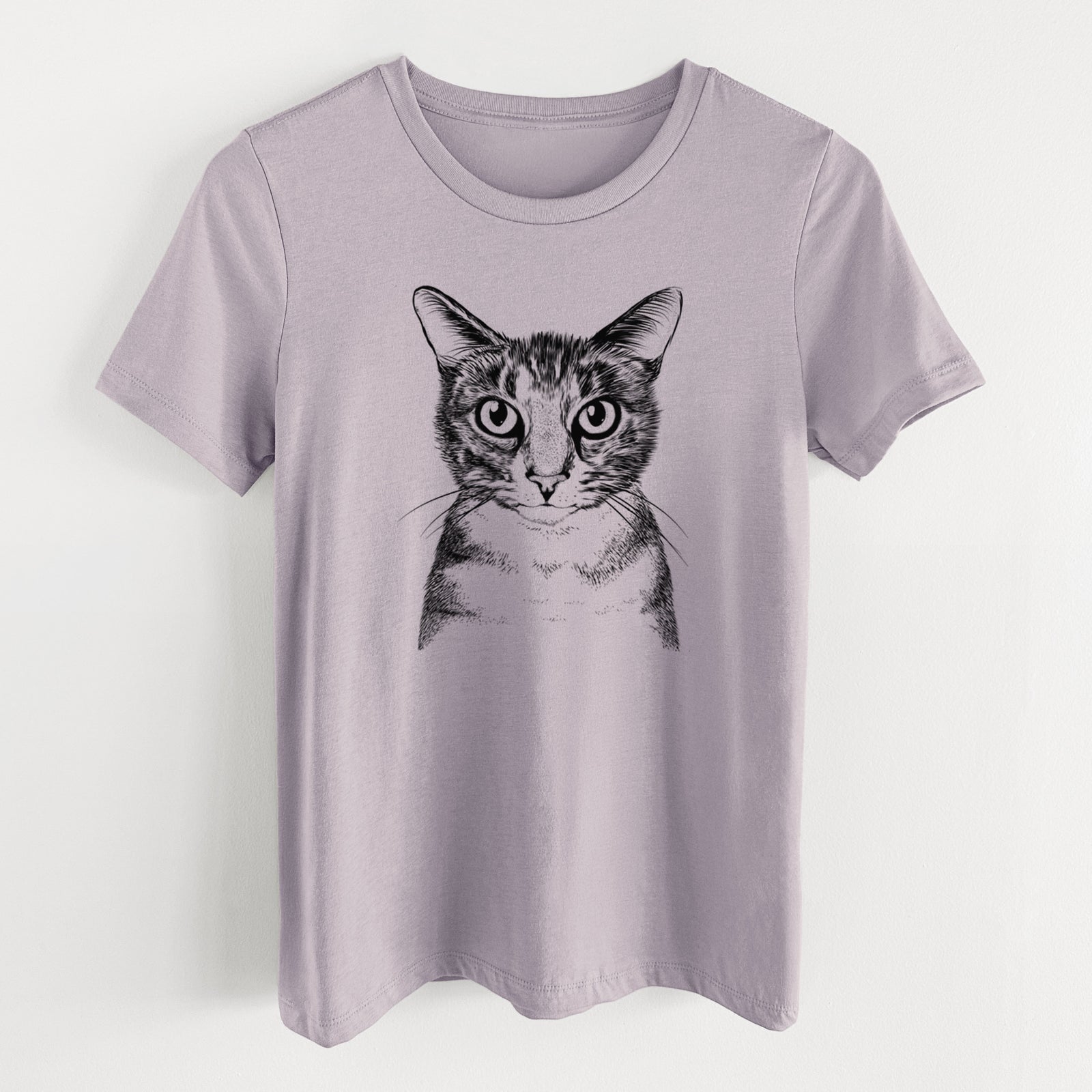 Bare Hobbes the Tabby Cat - Women's Lightweight Relaxed Fit 100% Cotton Crewneck