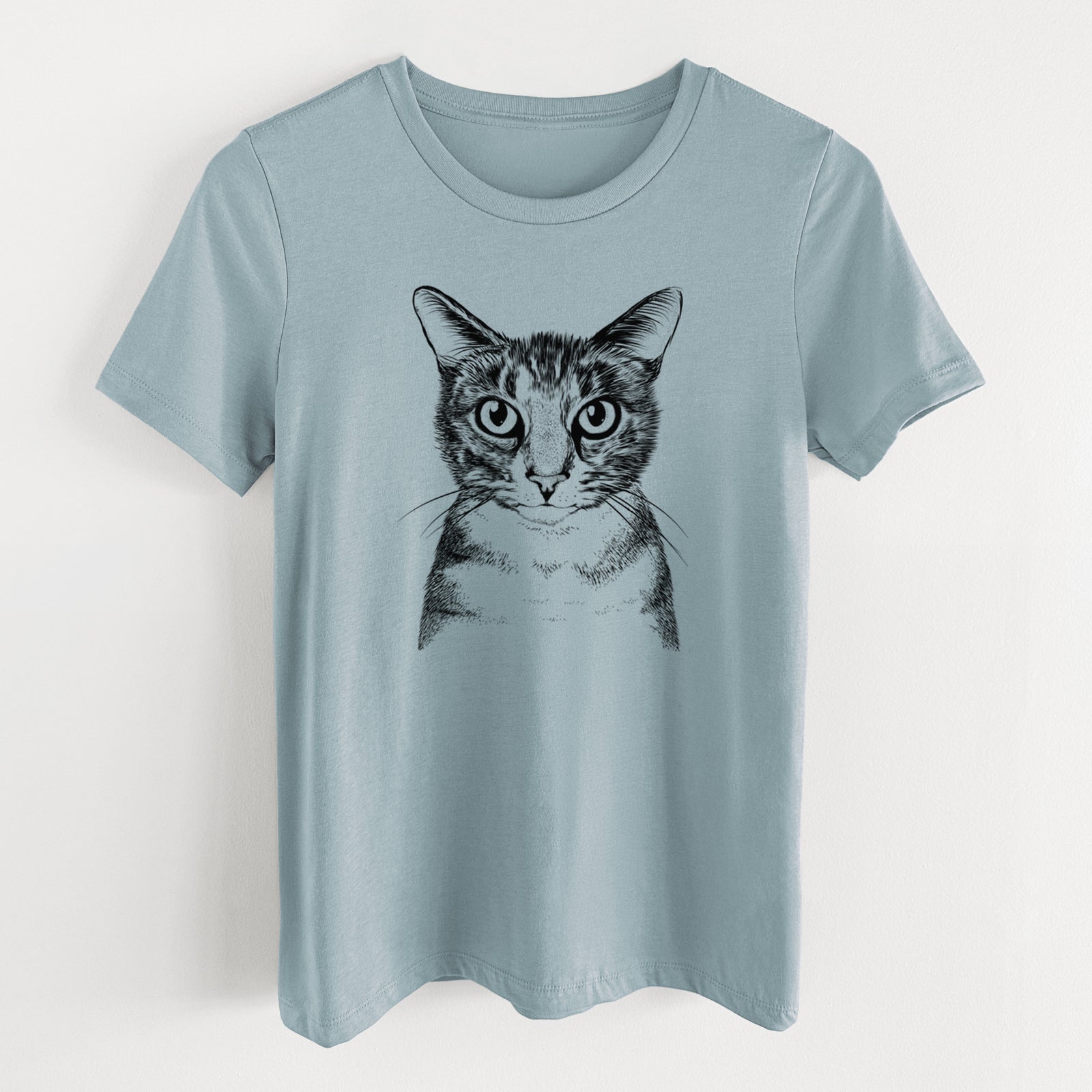 Bare Hobbes the Tabby Cat - Women's Lightweight Relaxed Fit 100% Cotton Crewneck