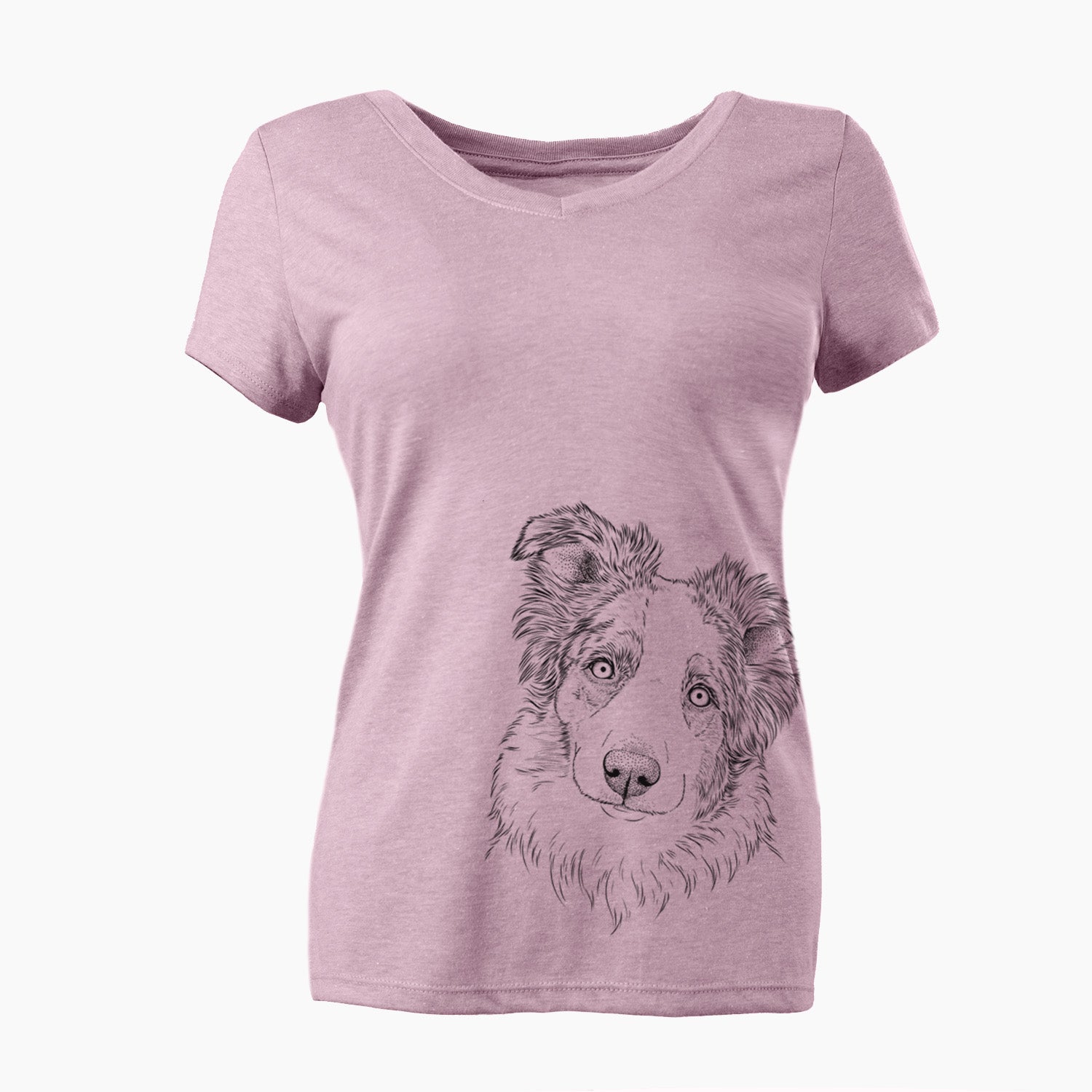 Bare HoneyBee the Miniature Australian Shepherd - Women's V-neck Shirt
