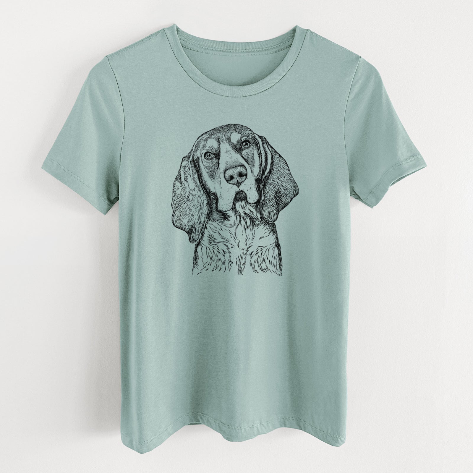 Bare Huck the Bluetick Coonhound - Women's Lightweight Relaxed Fit 100% Cotton Crewneck