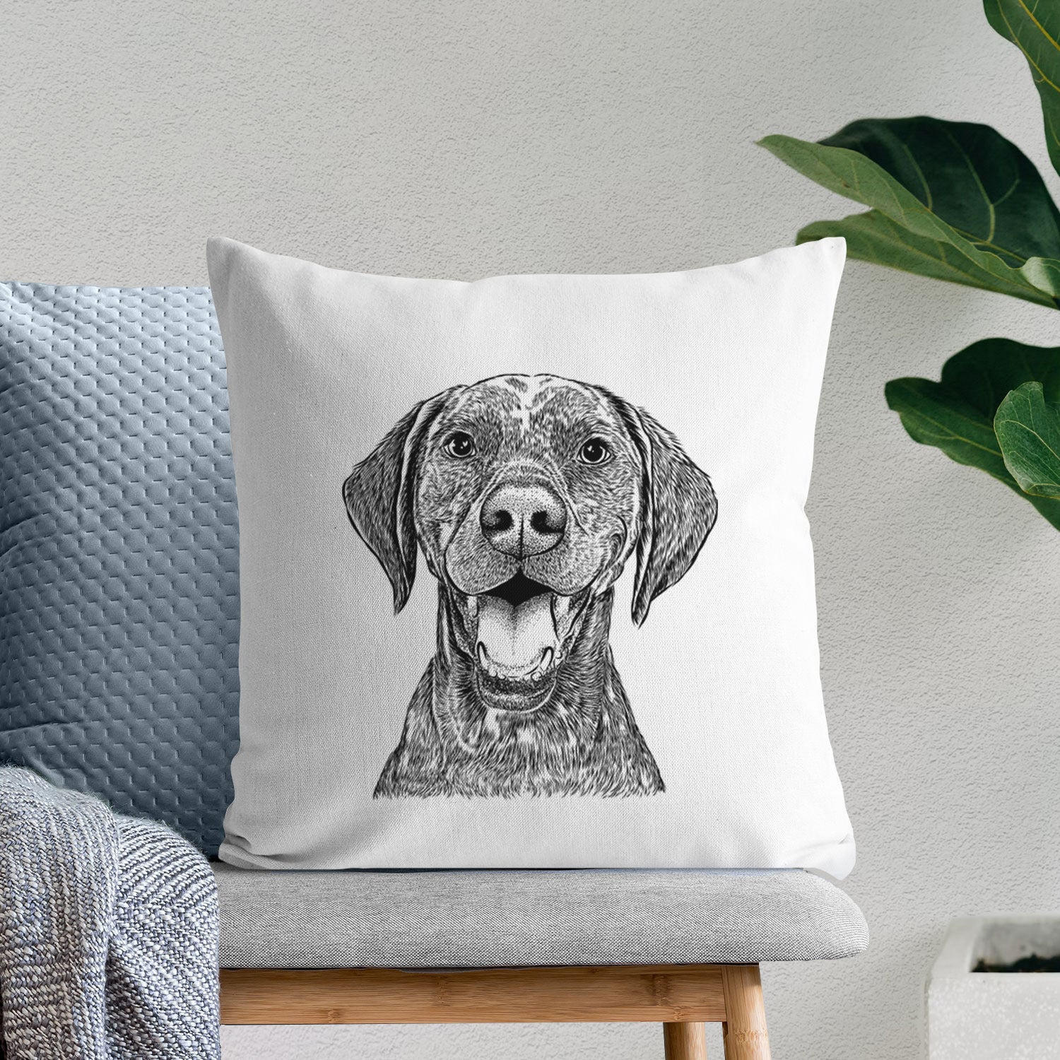 Hudson the German Shorthaired Pointer - Throw Pillow Cover