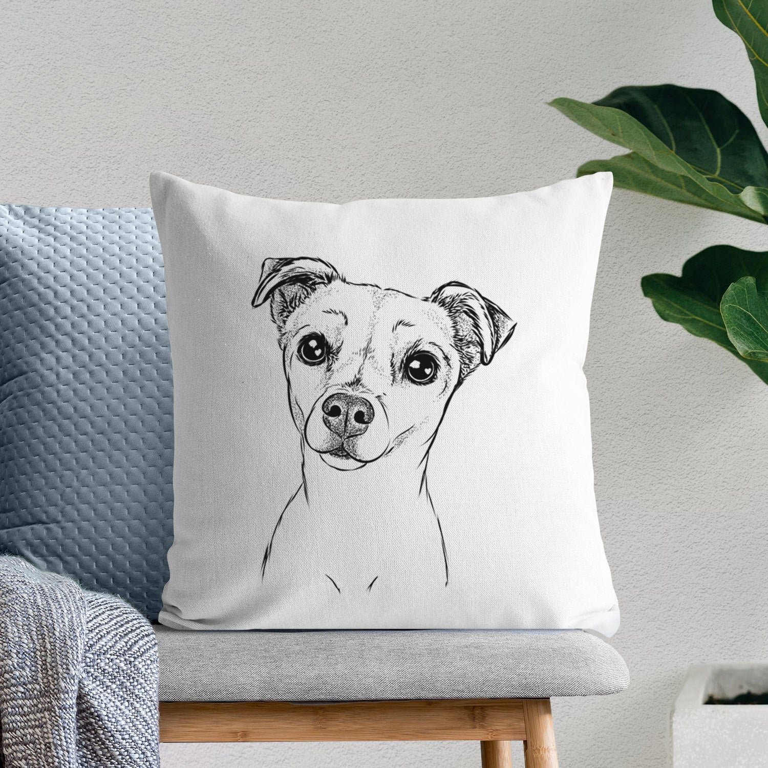 Izzy the Chiweenie - Throw Pillow Cover
