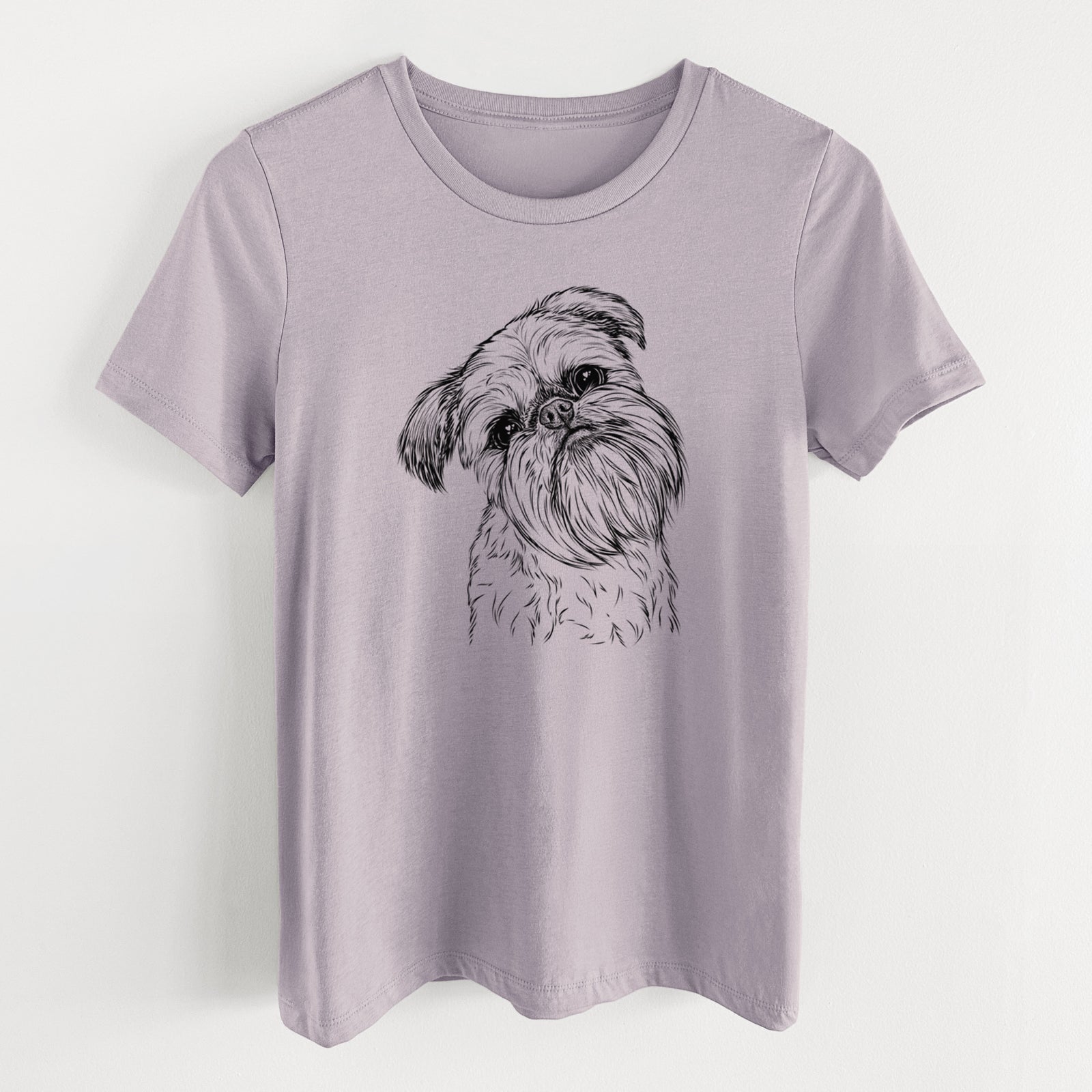 Bare Jasper Joe the Brussels Griffon - Women's Lightweight Relaxed Fit 100% Cotton Crewneck
