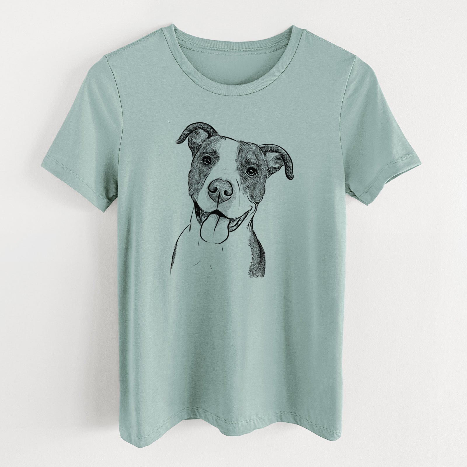 Bare Jax the American Pitbull Terrier Mix - Women's Lightweight Relaxed Fit 100% Cotton Crewneck