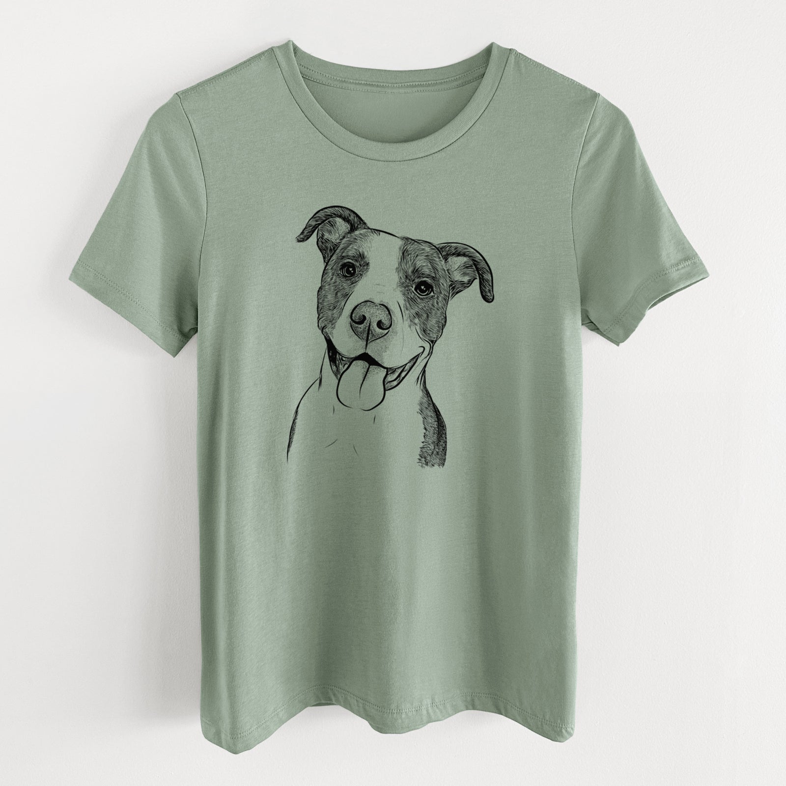 Bare Jax the American Pitbull Terrier Mix - Women's Lightweight Relaxed Fit 100% Cotton Crewneck