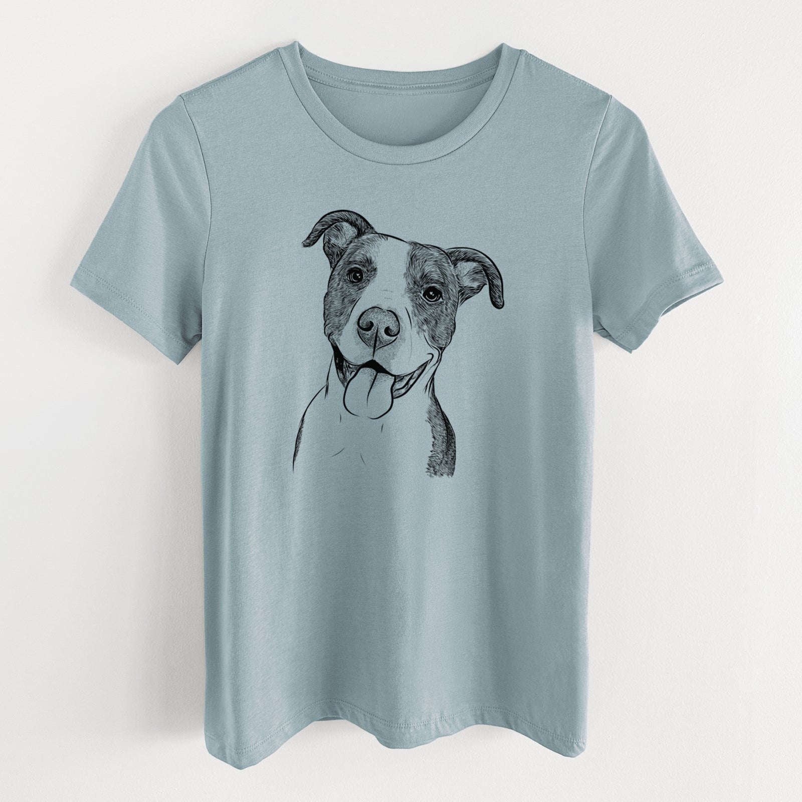 Bare Jax the American Pitbull Terrier Mix - Women's Lightweight Relaxed Fit 100% Cotton Crewneck