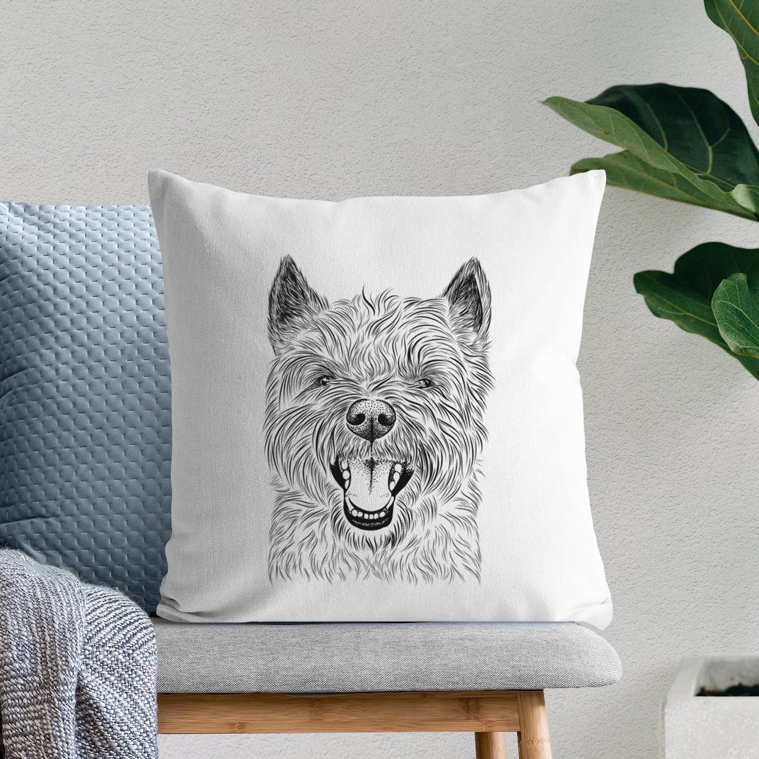Jeff the Cairn Terrier - Throw Pillow Cover