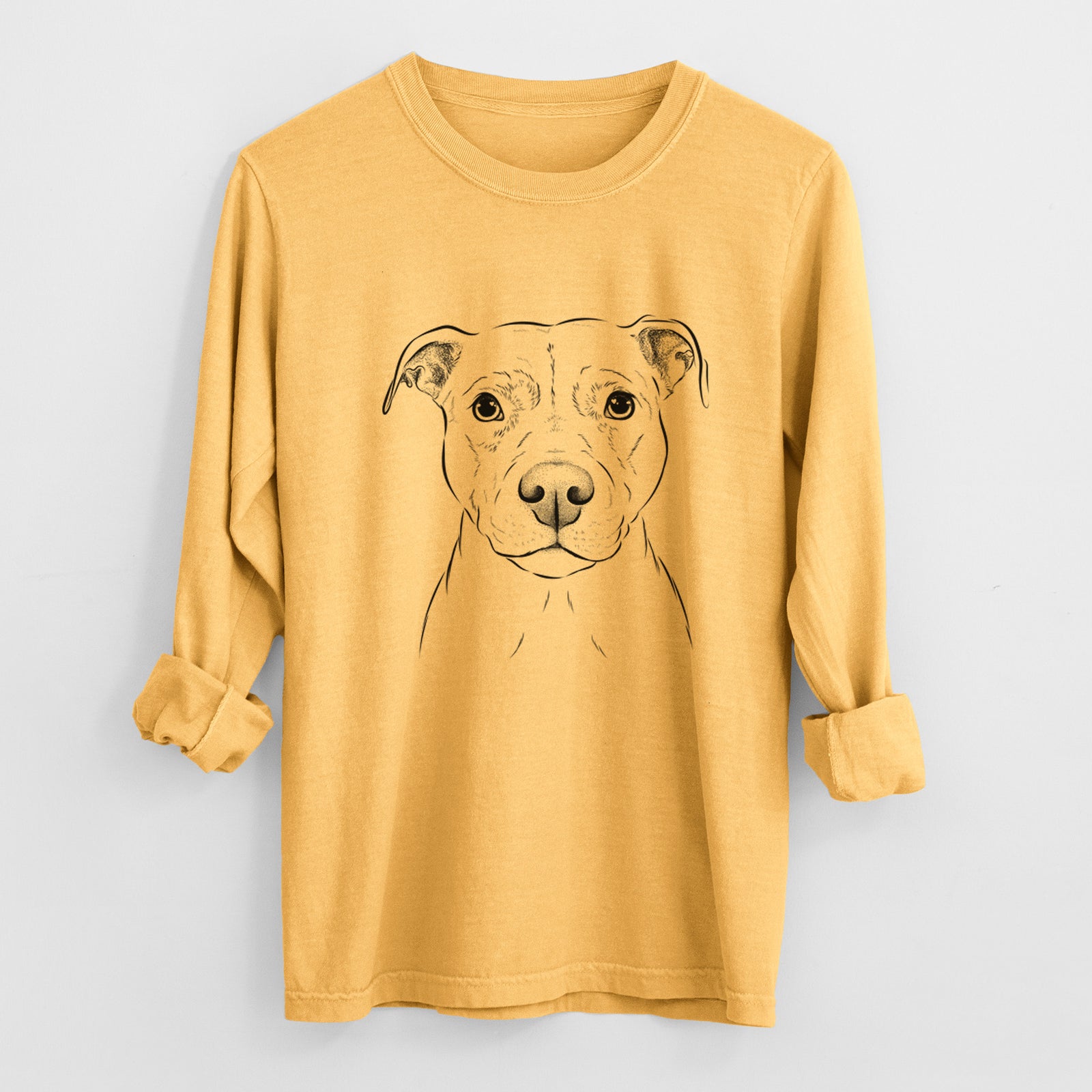 Bare Khaleesi the Pitbull - Heavyweight 100% Cotton Long Sleeve
