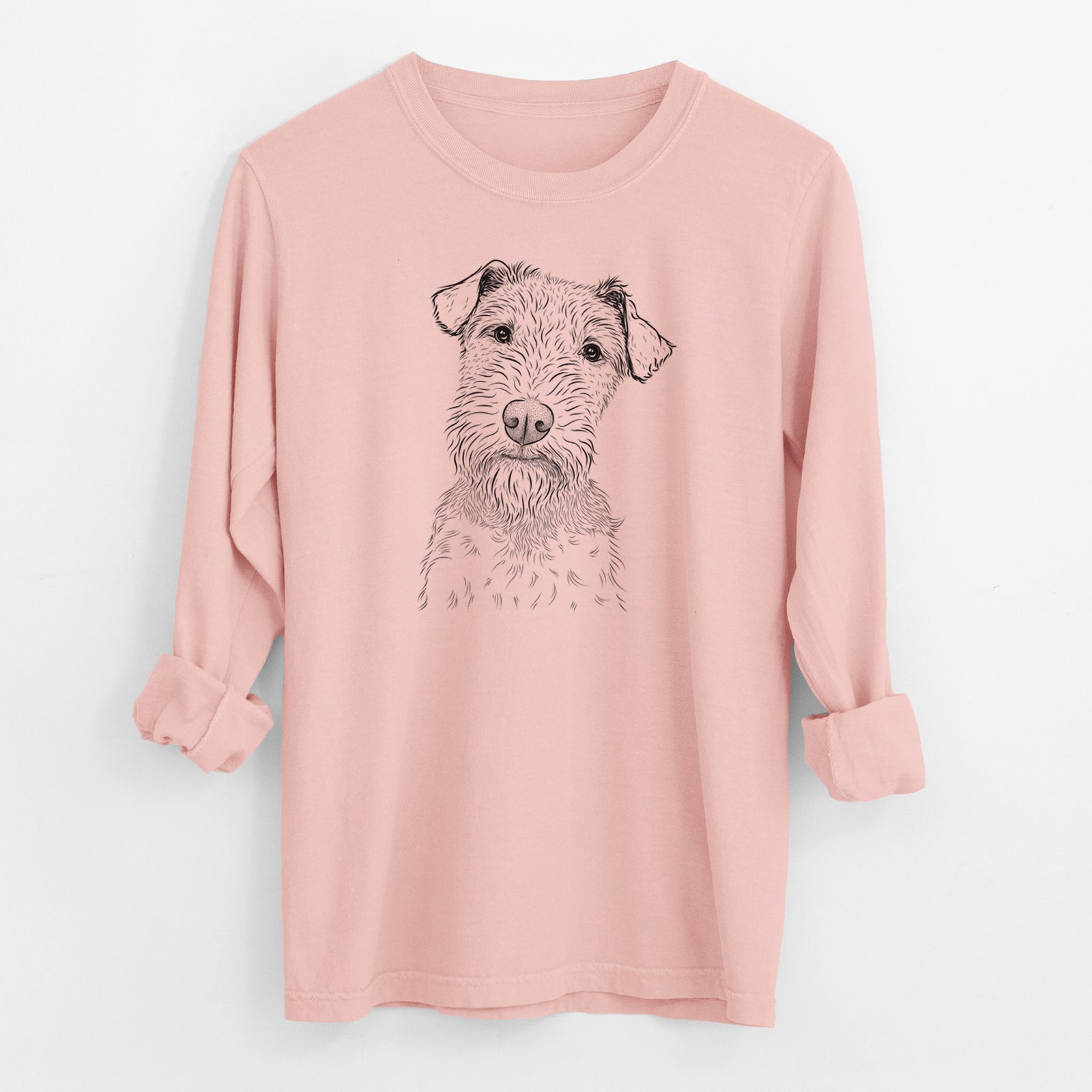 Bare Kiara the Welsh Terrier - Men's Heavyweight 100% Cotton Long Sleeve