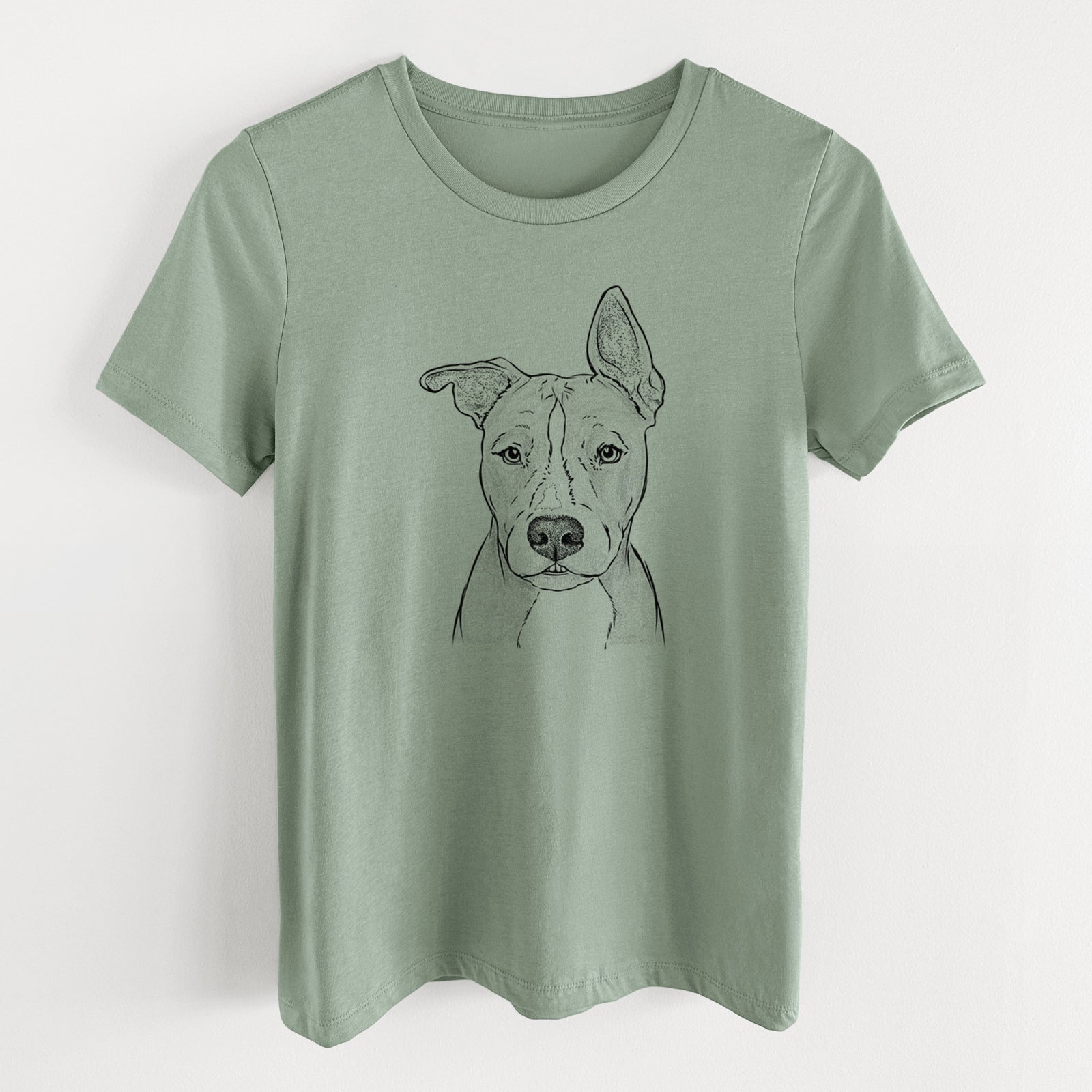Bare Kisses the Pitbull - Women's Lightweight Relaxed Fit 100% Cotton Crewneck