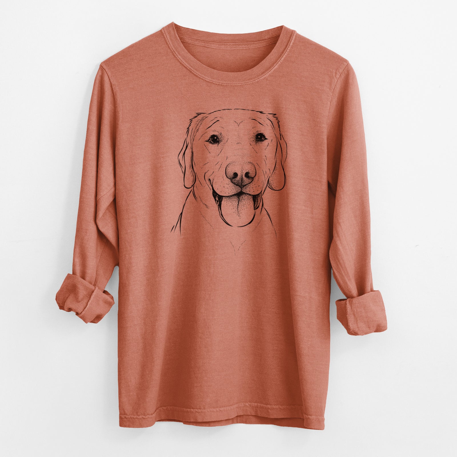 Bare Klay the Labrador Retriever - Men's Heavyweight 100% Cotton Long Sleeve