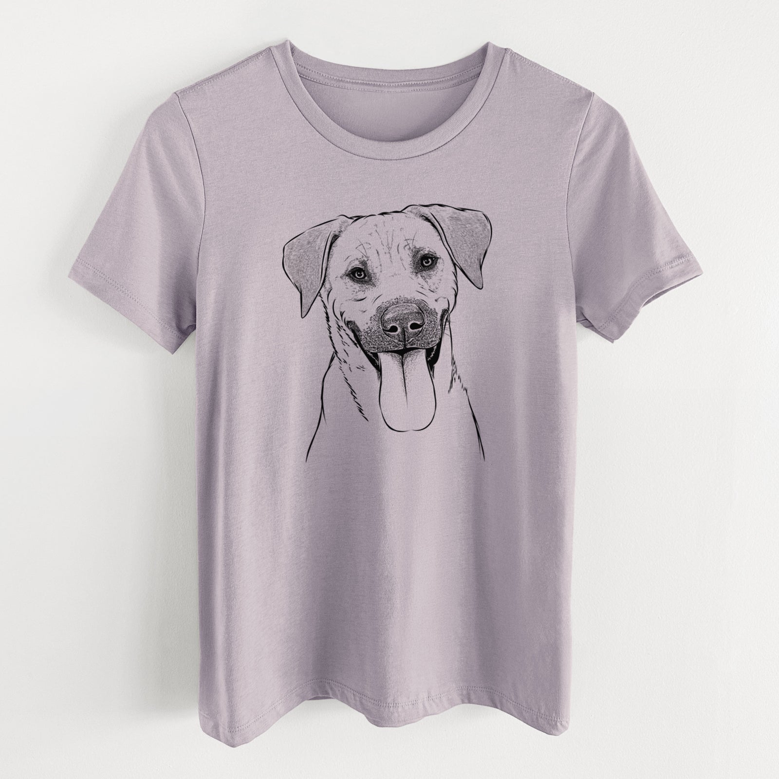 Bare Koda the Black Mouth Cur - Women's Lightweight Relaxed Fit 100% Cotton Crewneck