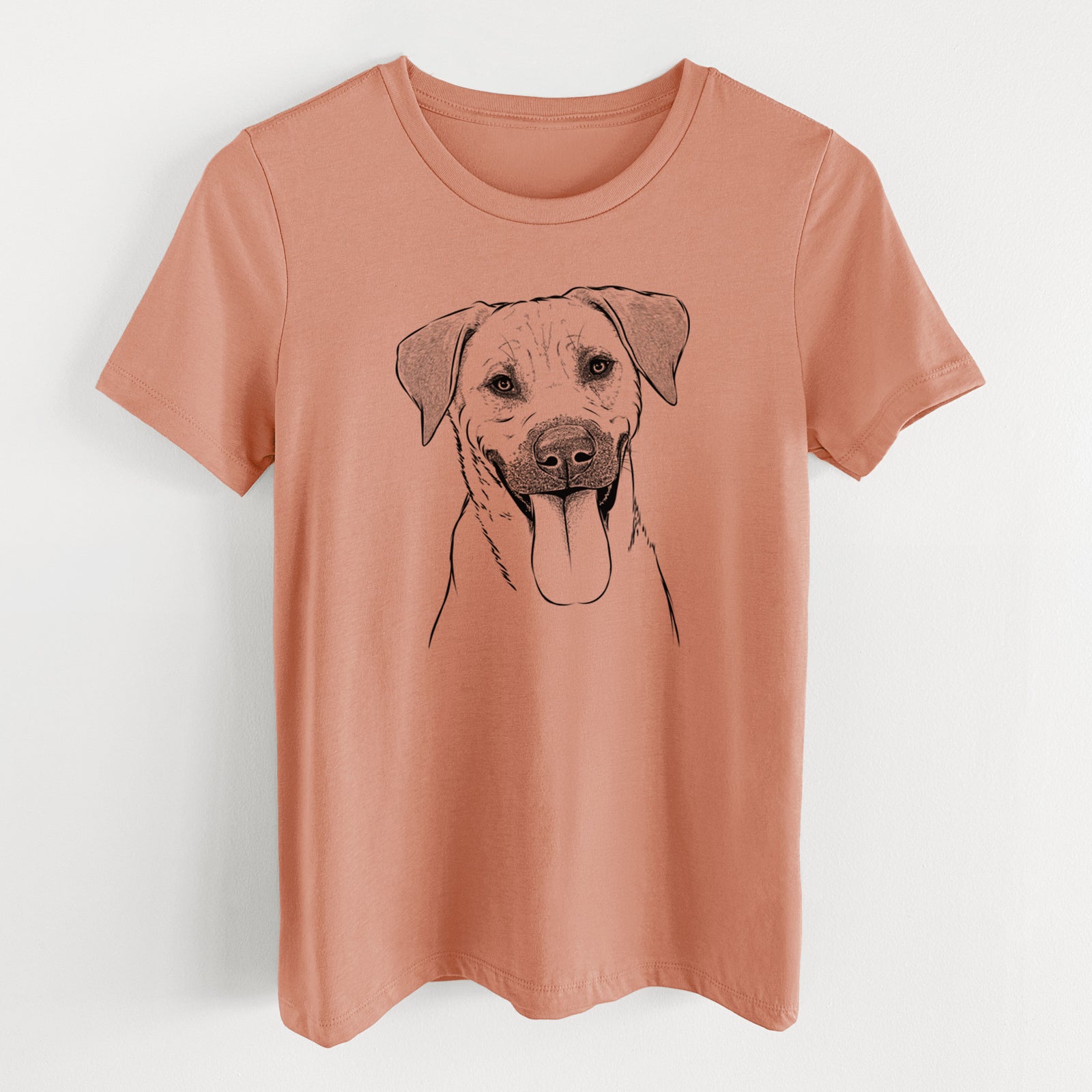 Bare Koda the Black Mouth Cur - Women's Lightweight Relaxed Fit 100% Cotton Crewneck