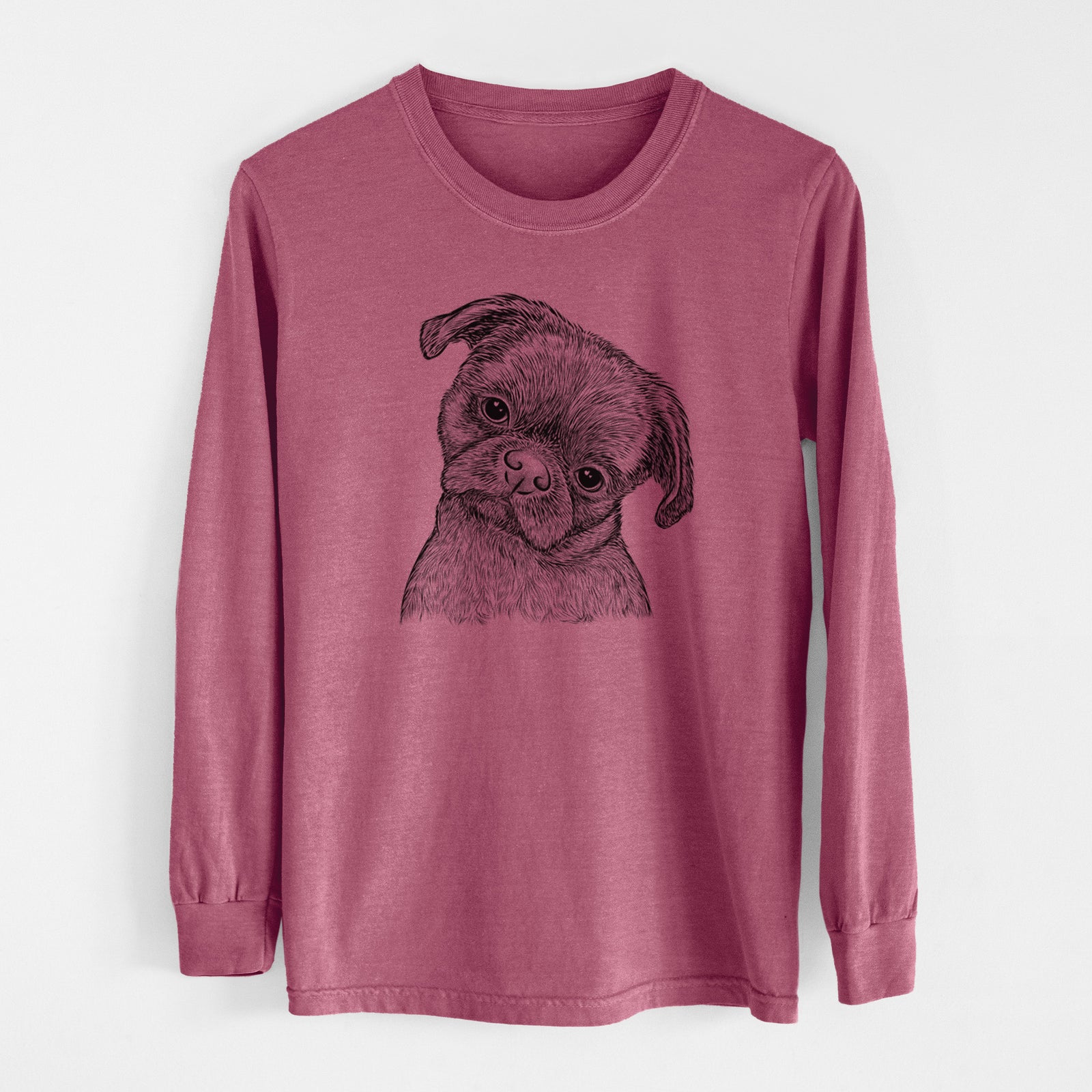 Bare Koko the Shih Tzu - Men's Heavyweight 100% Cotton Long Sleeve